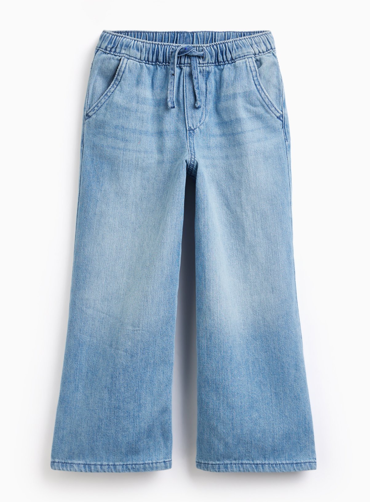 Light Blue Wide Leg Pull On Jeans 5 years