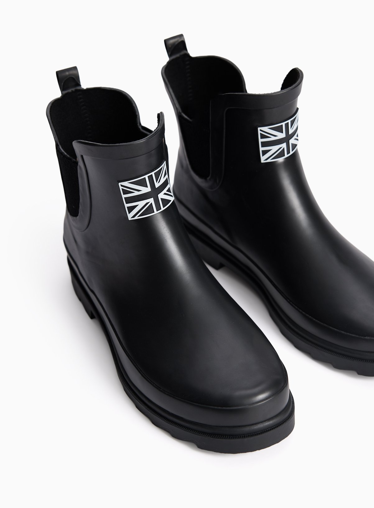 Black Ankle Length Rubber Wellies 4