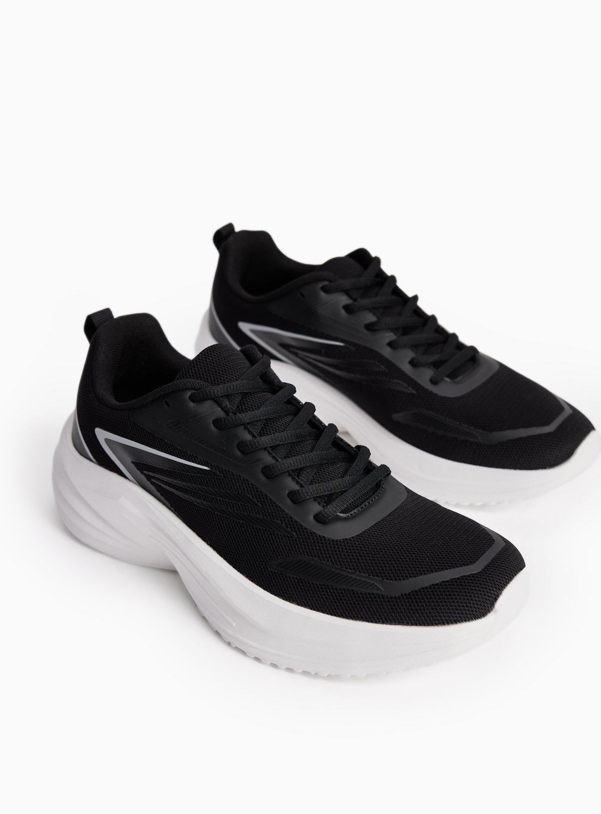 Active Black Lace-Up Trainers 12