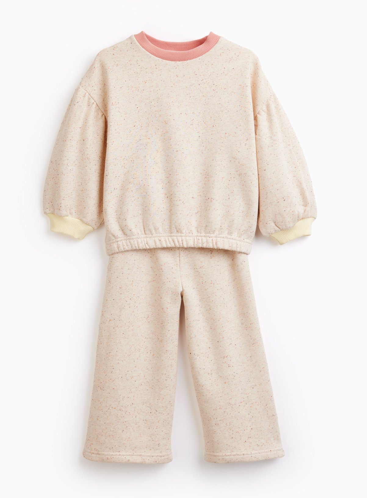 Cream Neppy Sweat Set