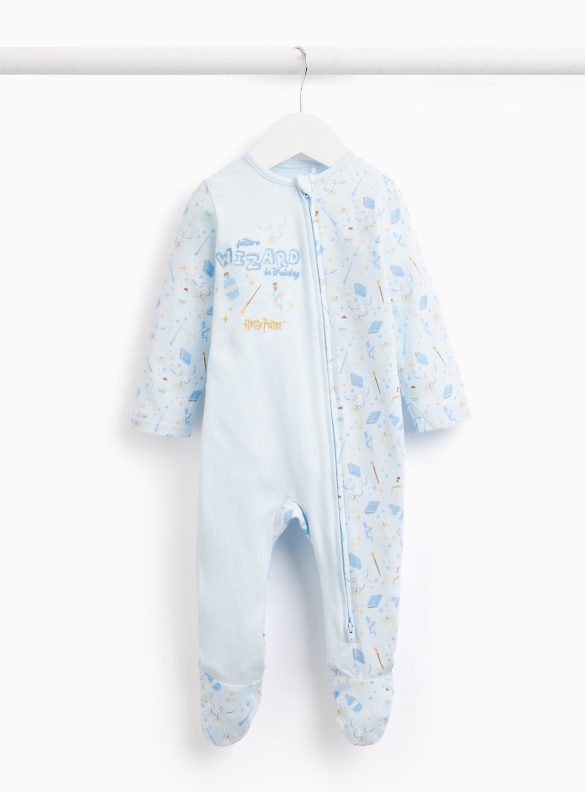 Blue Harry Potter Print Sleepsuit 
