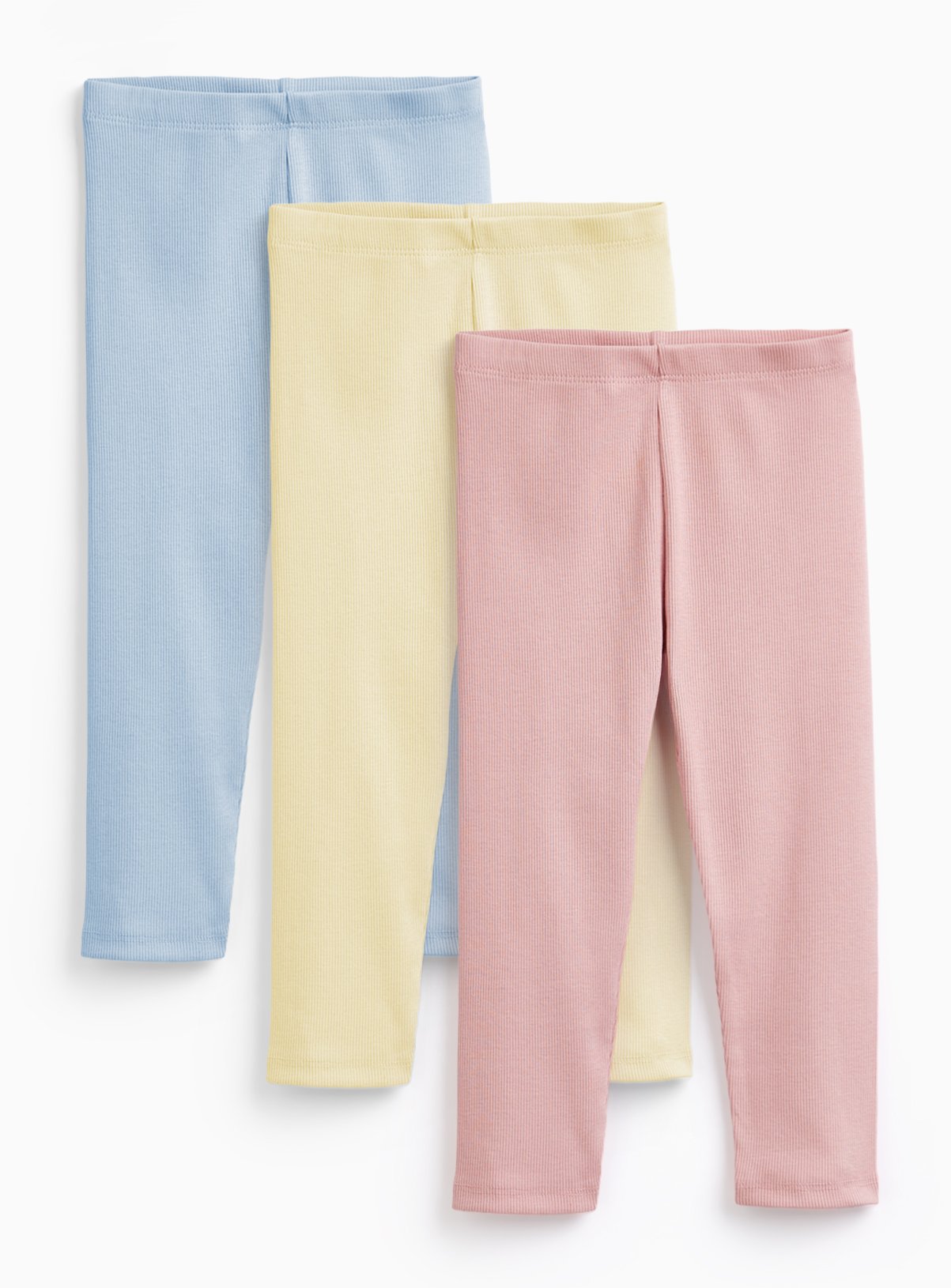 Multicoloured Ribbed Leggings 3 Pack