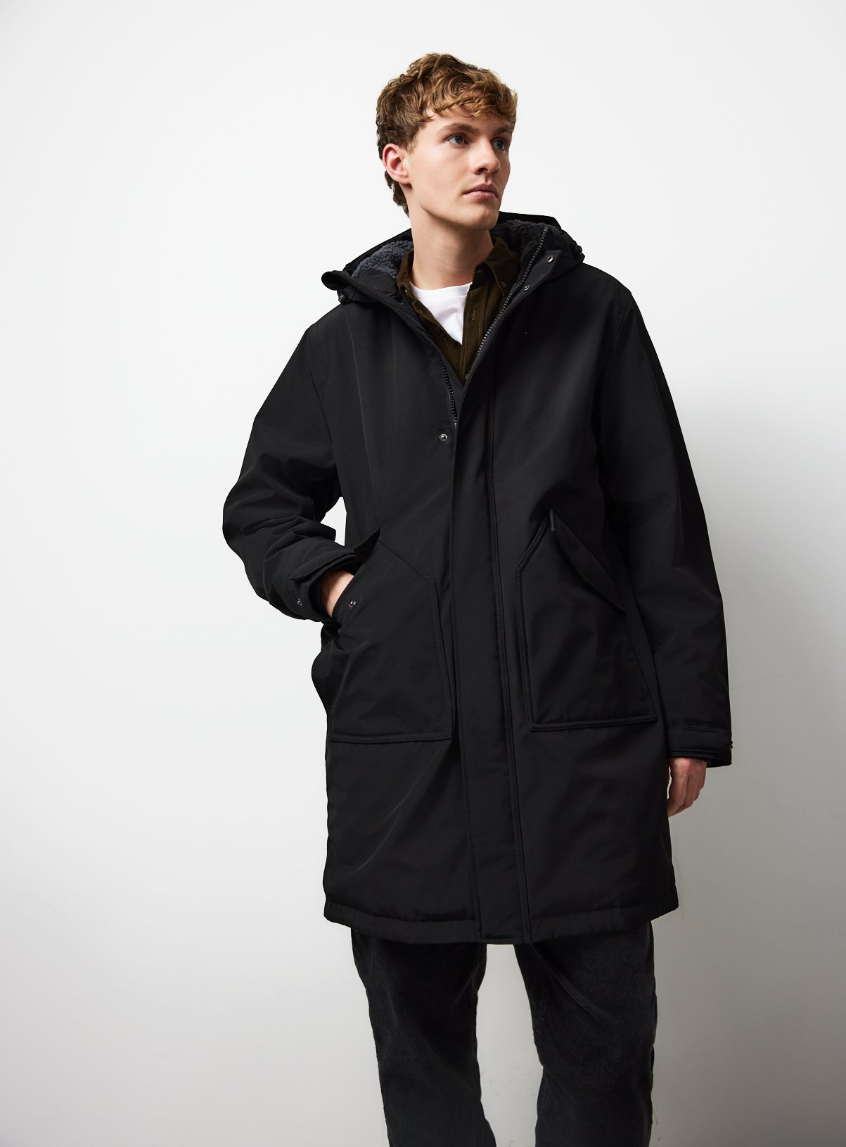 Black Borg Lined Parka 