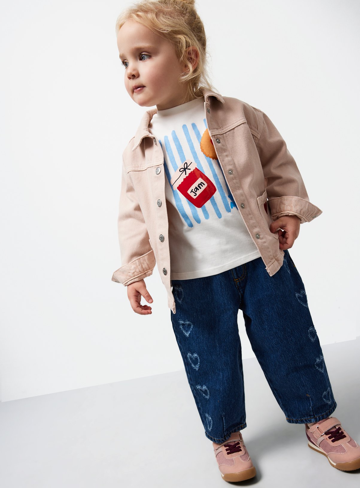 Denim Heart Paper Bag Barrel Jeans 