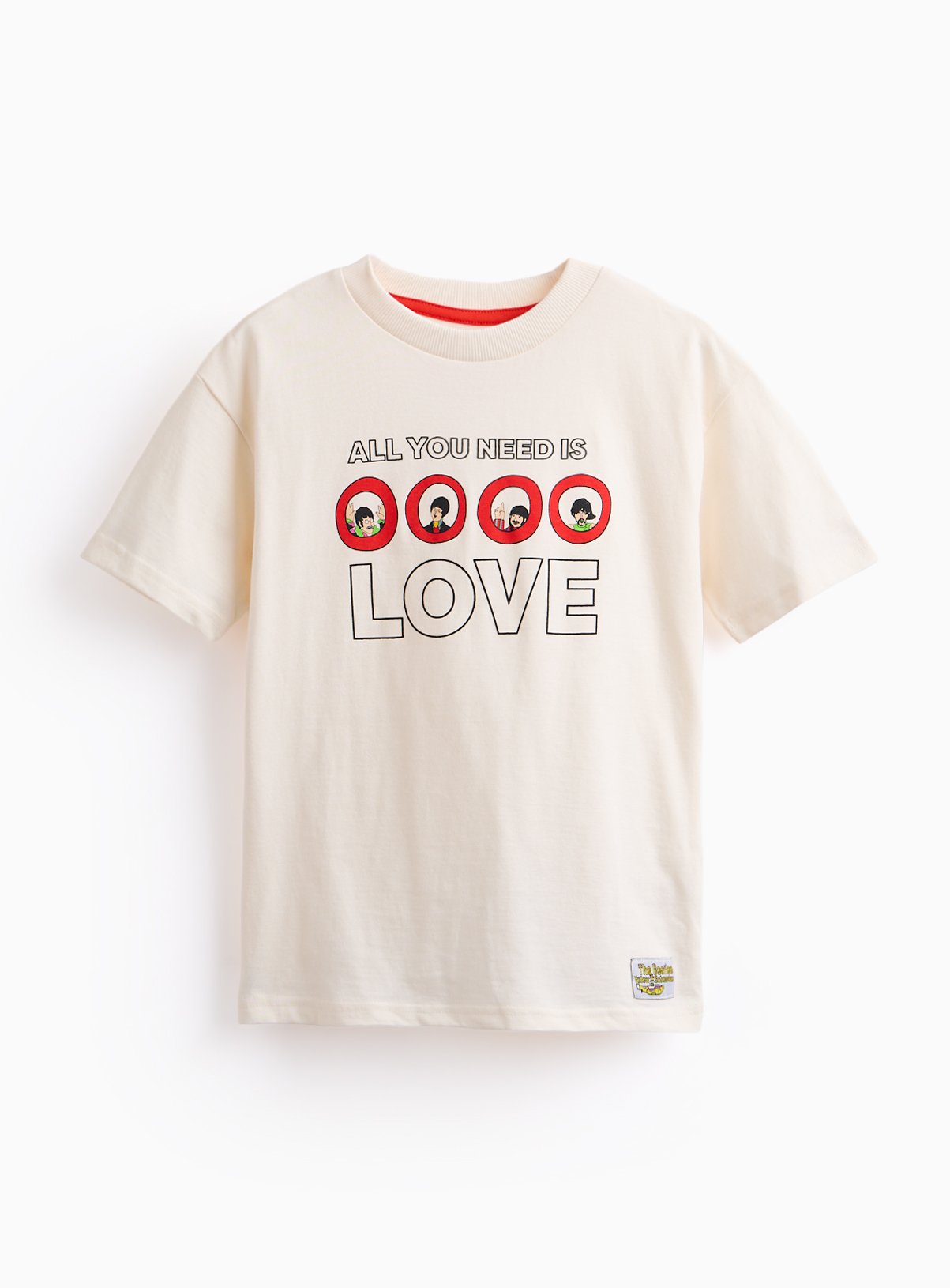White Beatles Love Graphic T-Shirt 