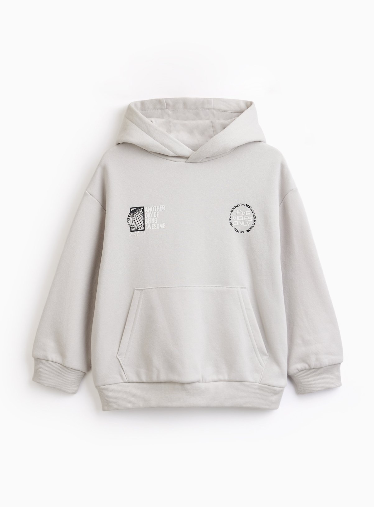Grey Graphic Hoodie