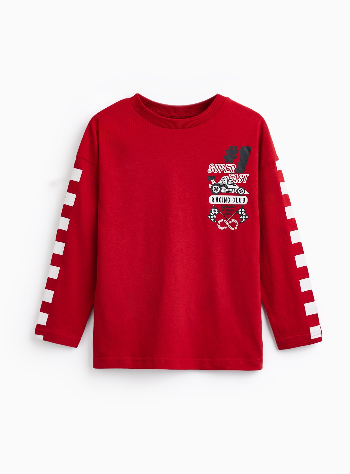 Red Valentine's Day Graphic Long Sleeve Tee 