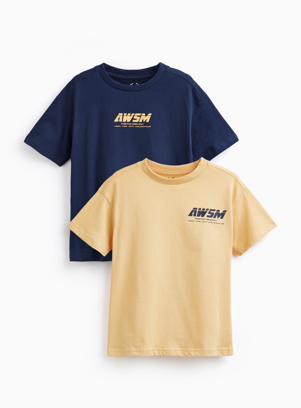 Positive Vibes Graphic T-Shirts 2 Pack 