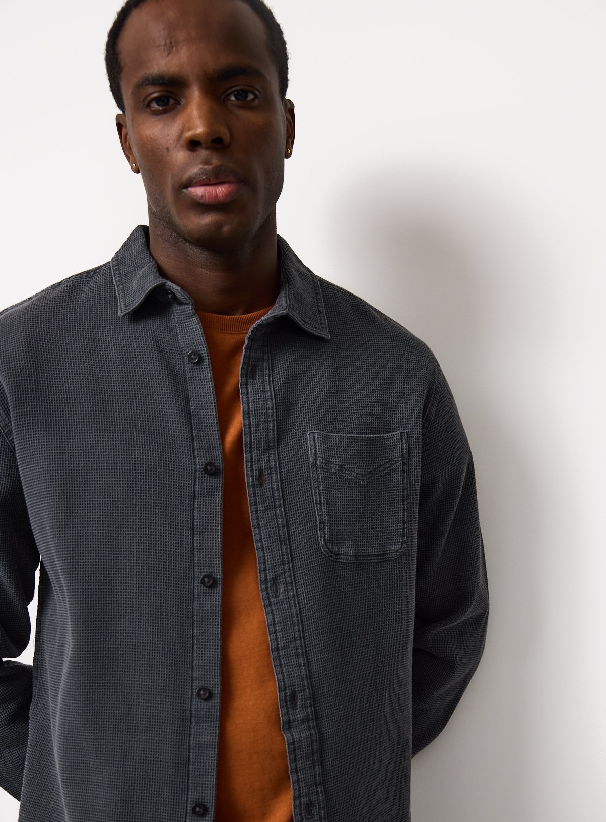 Textured Long Sleeve Shirt 