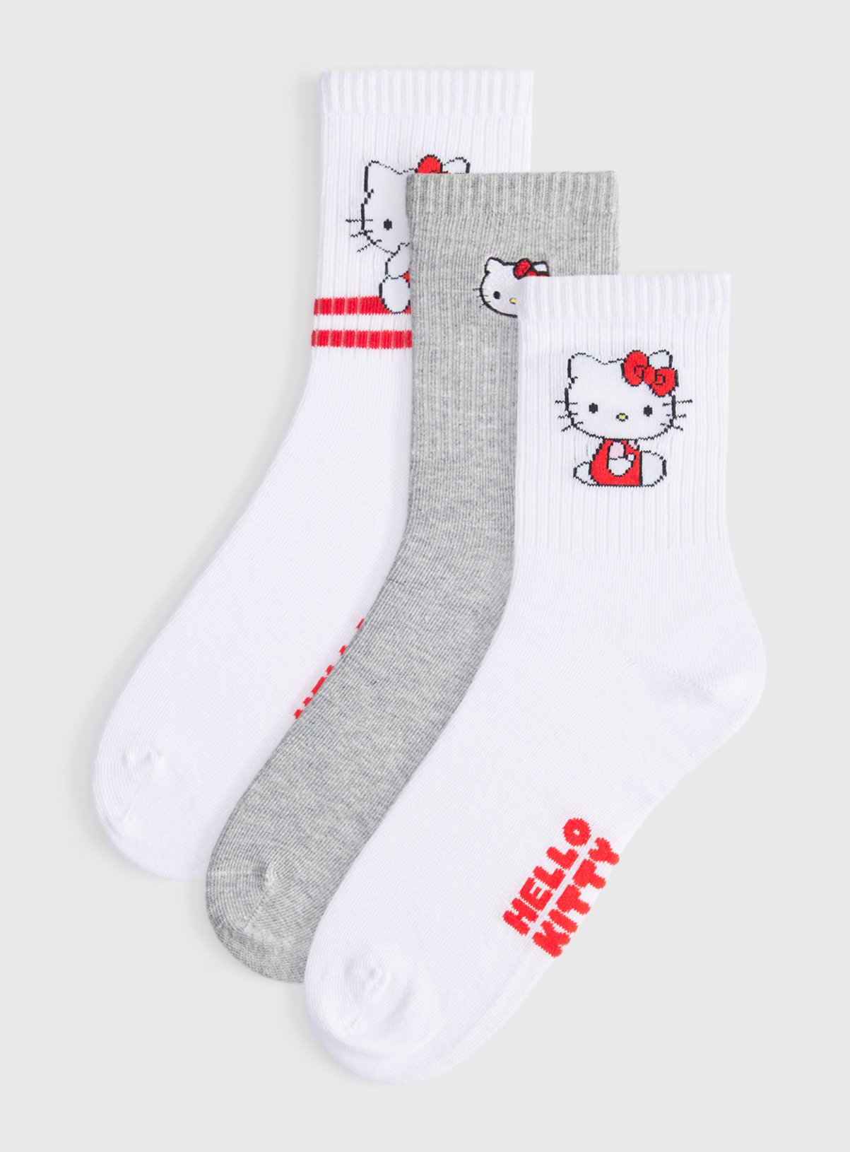 Hello Kitty Ankle Socks 3 Pack 4-8