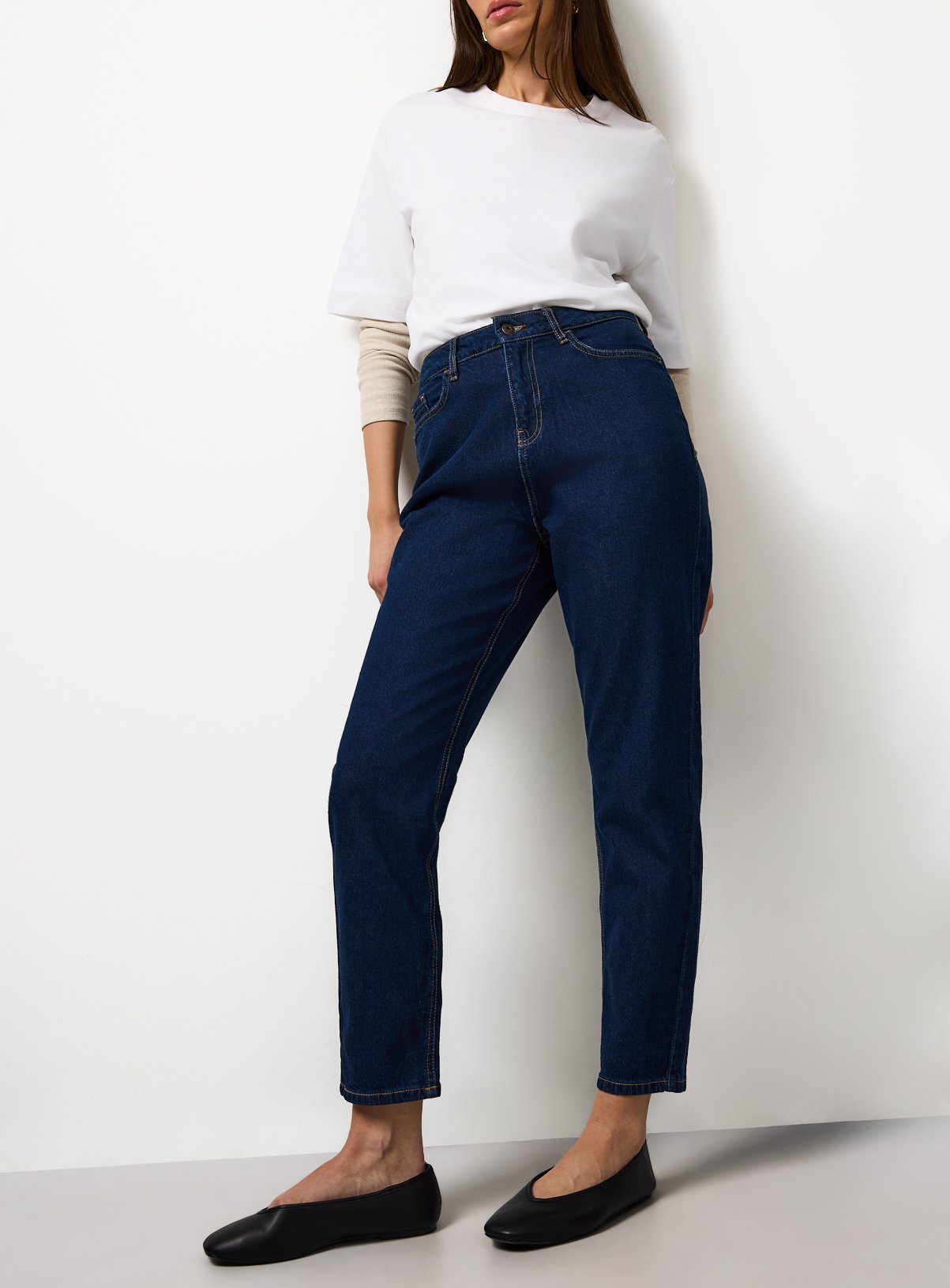 Dark Denim Mom Jeans 14S