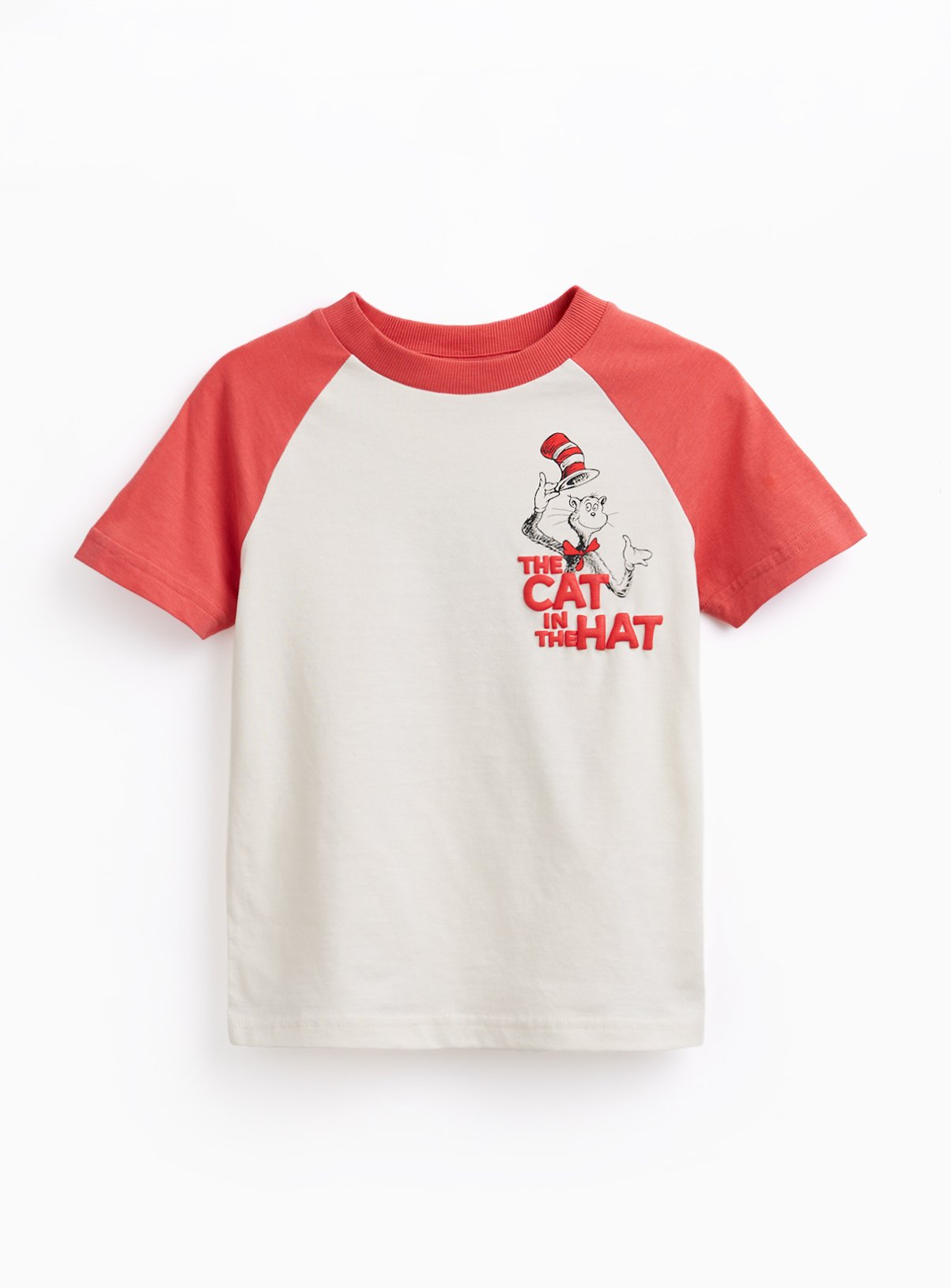 White Cat In The Hat Raglan T-Shirt 6 years