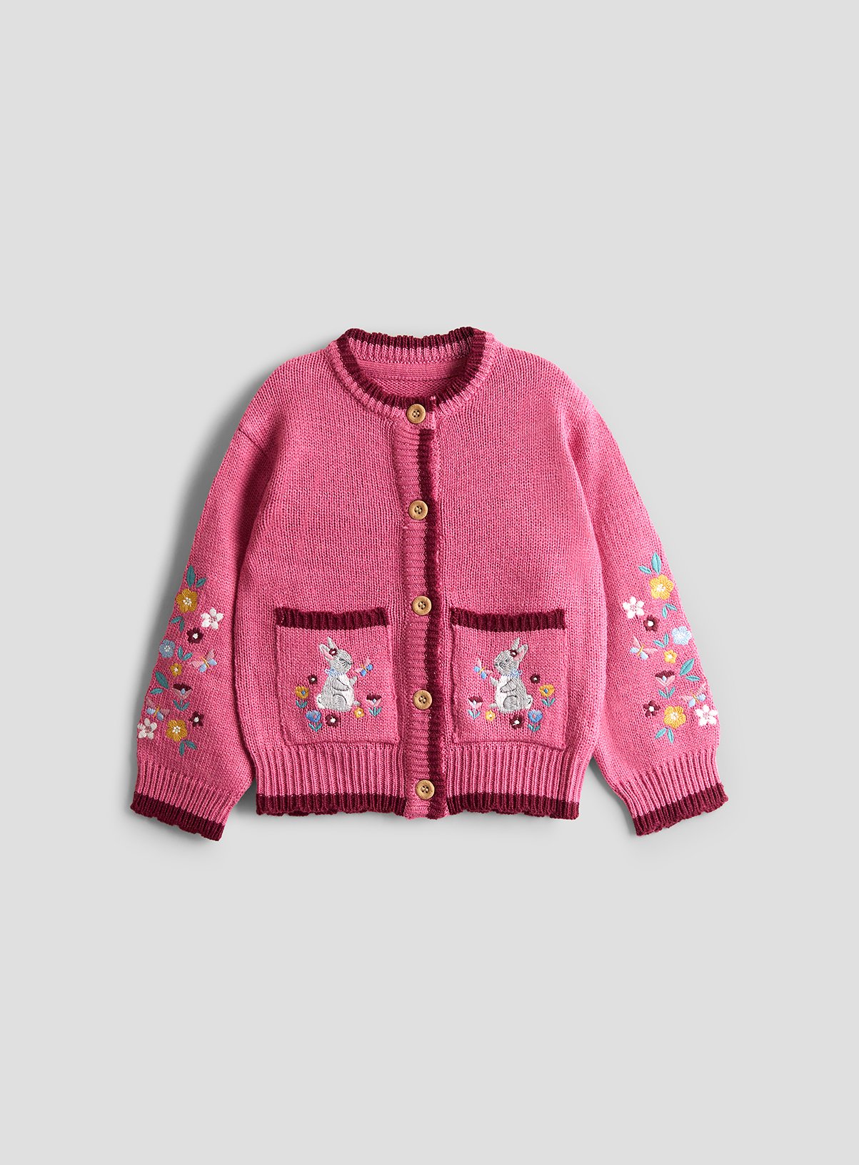 JOJO MAMAN BÉBÉ Rabbit Embroidered Cardigan