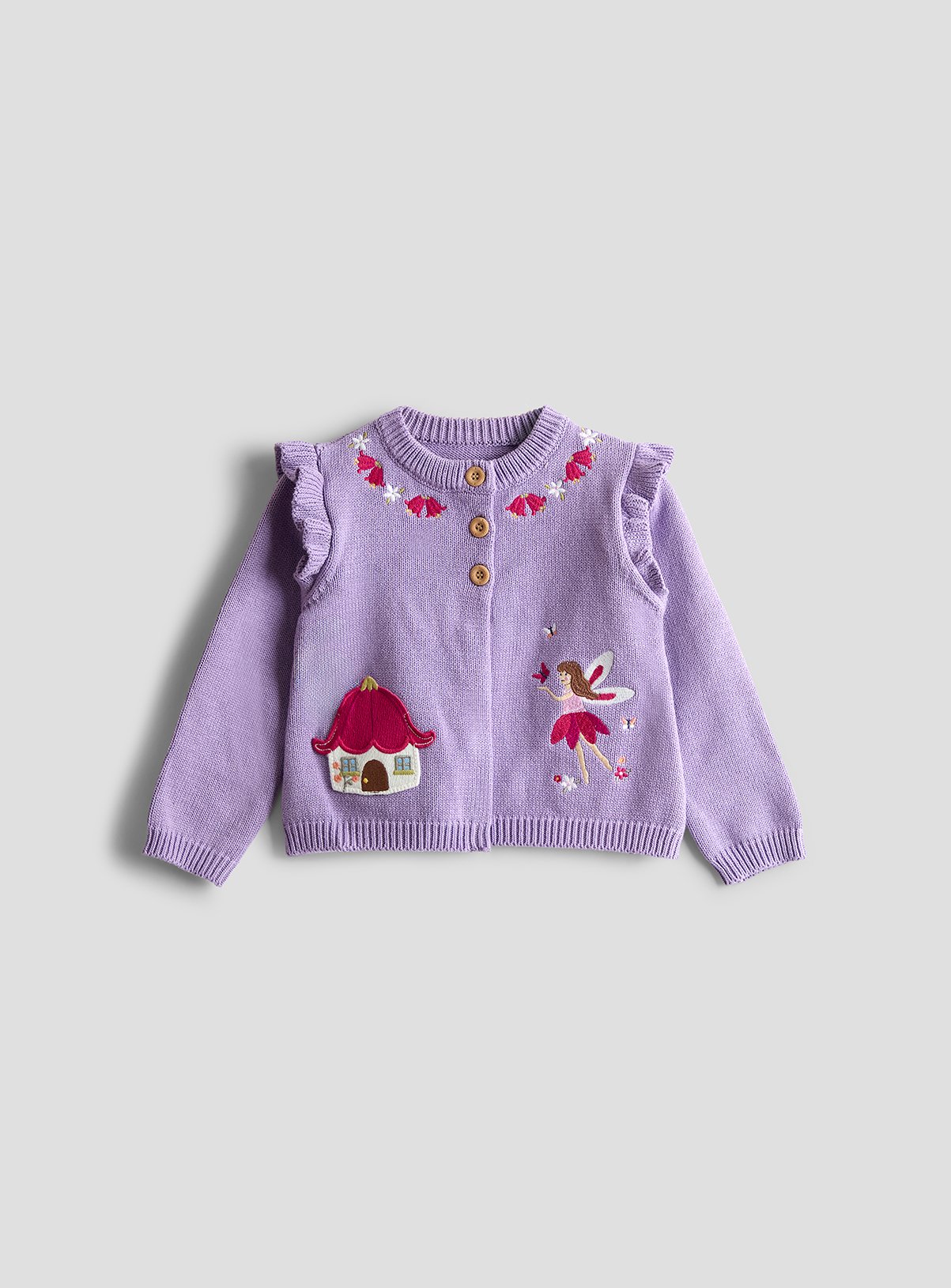 JOJO MAMAN BÉBÉ Tulip And Fairy Pet In Pocket Cardigan