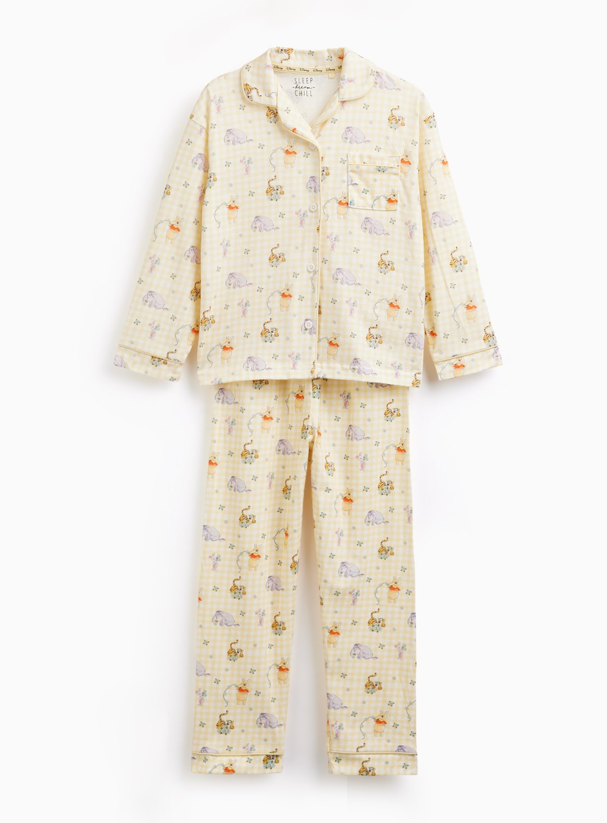 Yellow Winnie The Pooh Traditional Pyjamas 