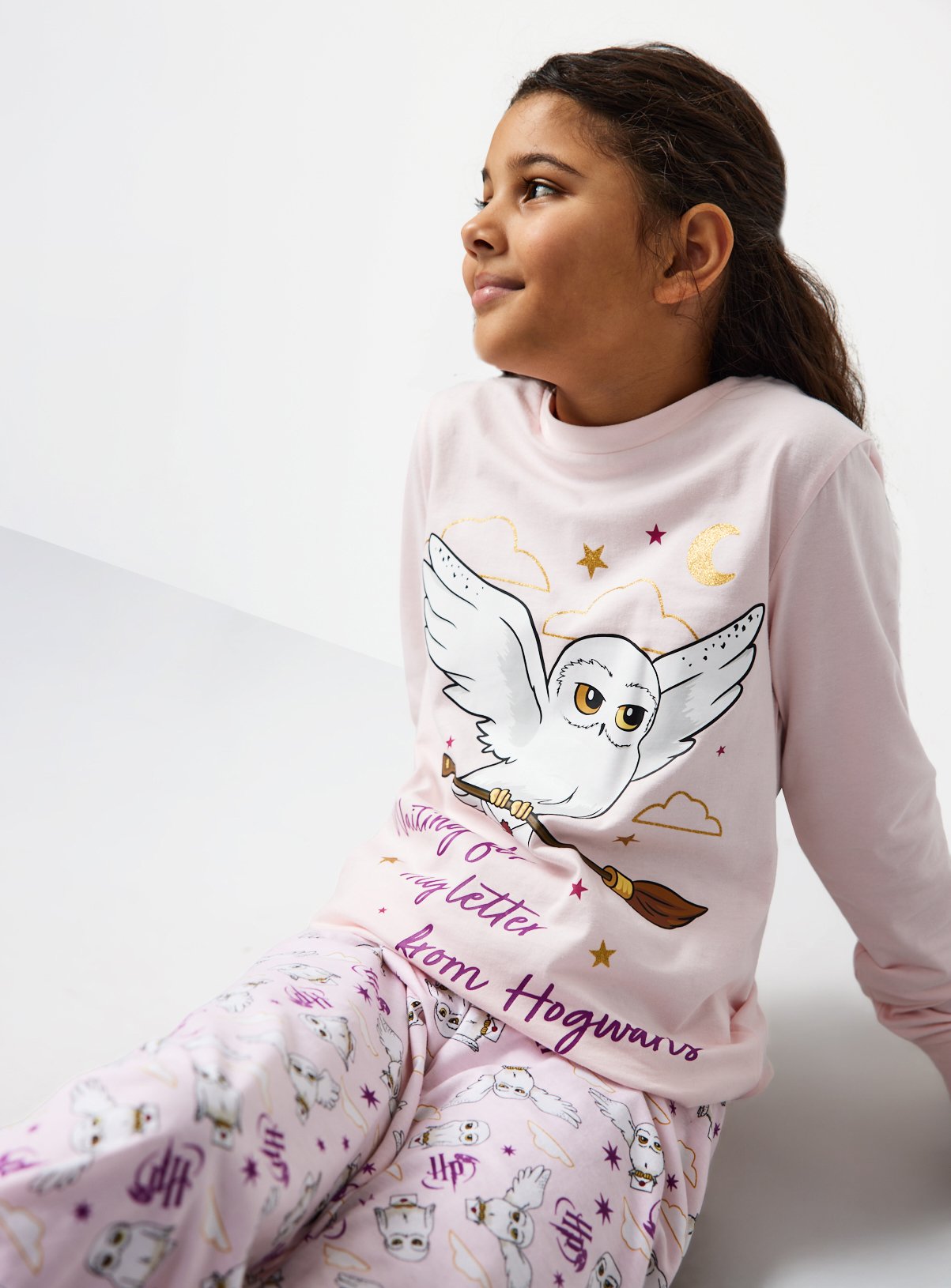 Pink Harry Potter Print Pyjama Set 