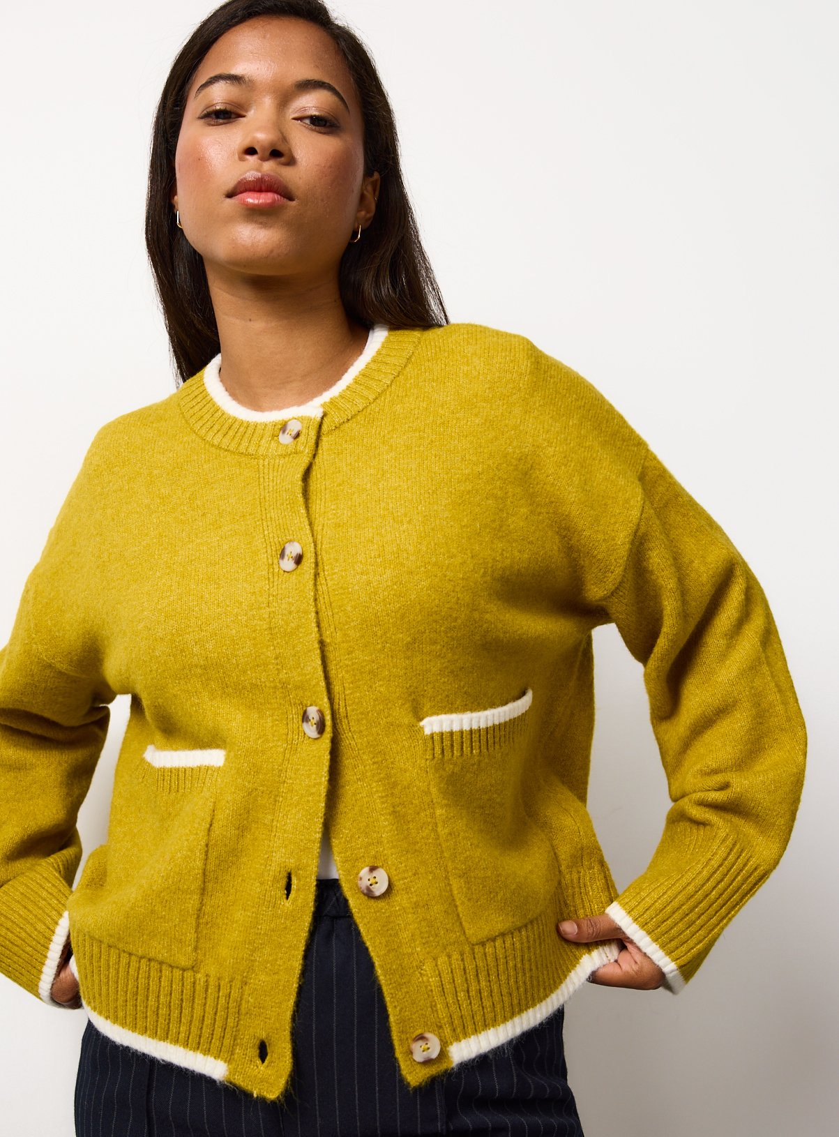 Boxy Button Up Cardigan 