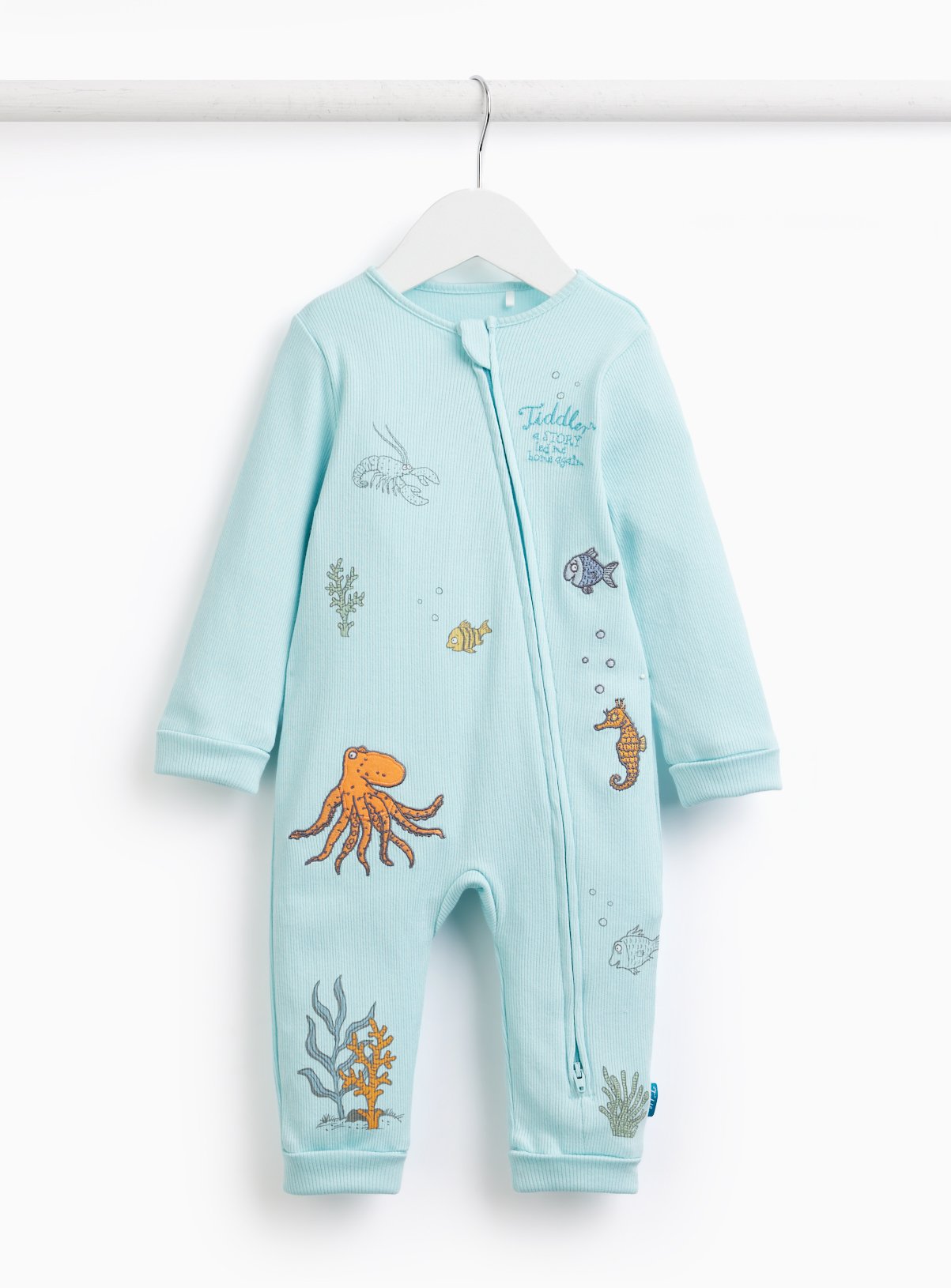 Blue The Tiddler Print Sleepsuit 9-12 months