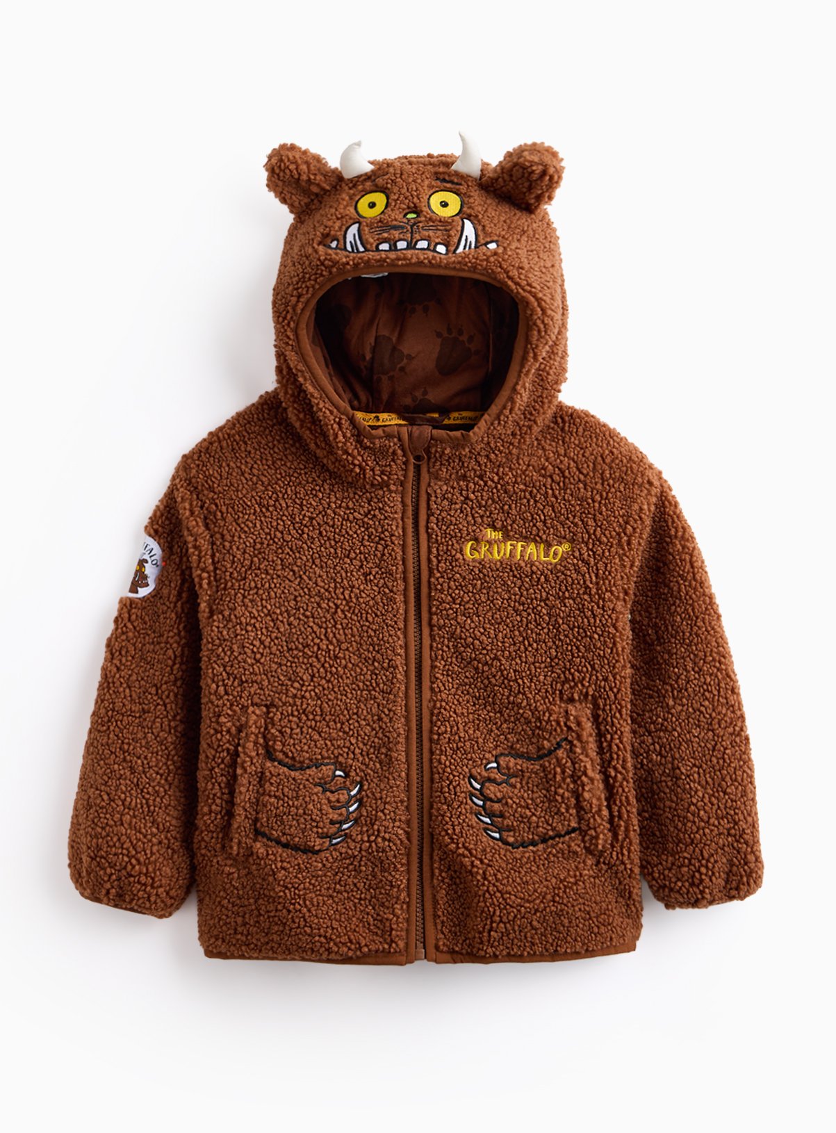 Brown Gruffalo Borg Zip Jacket