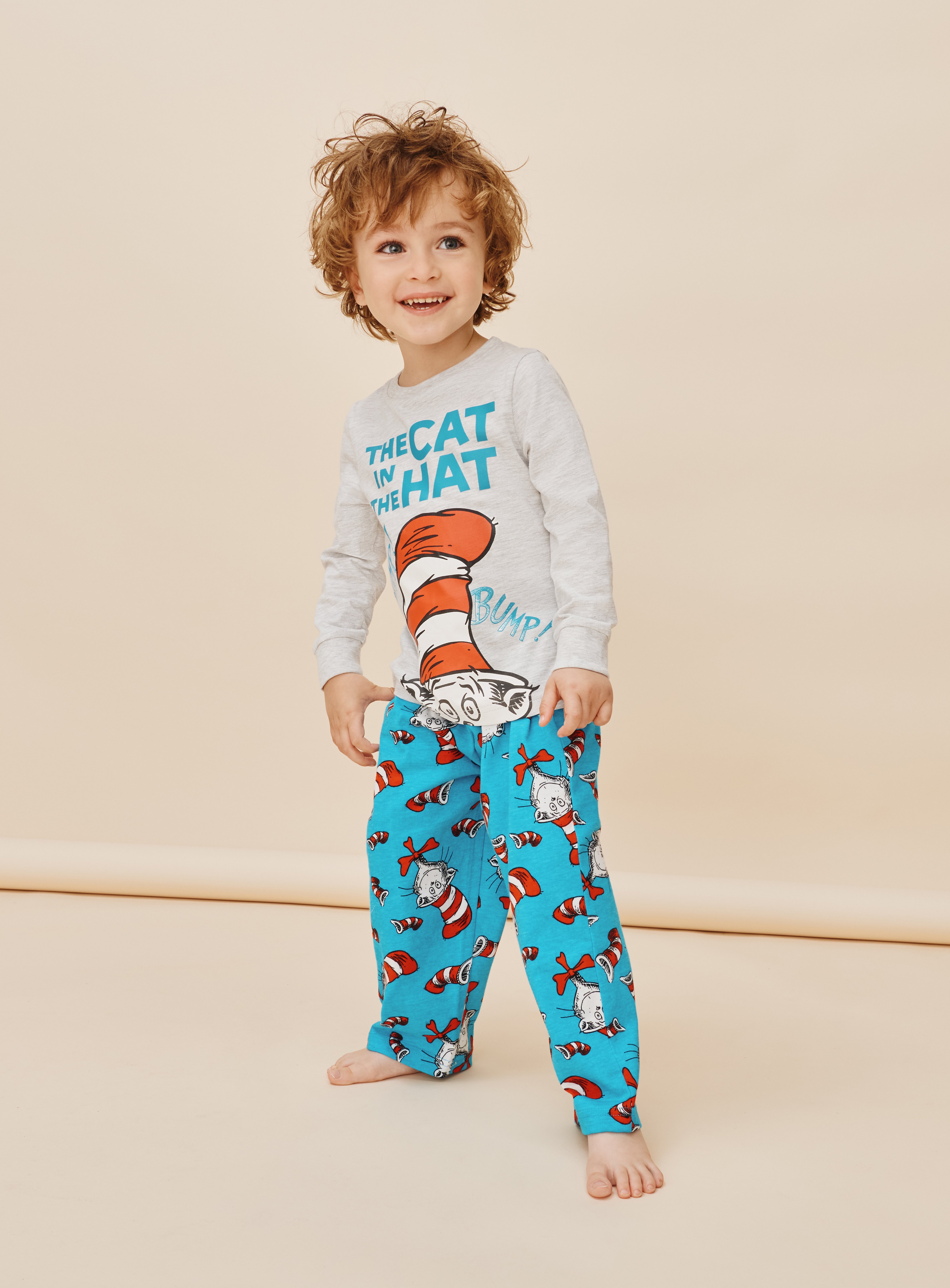 Blue Cat In The Hat Pyjama Set 2-3 years