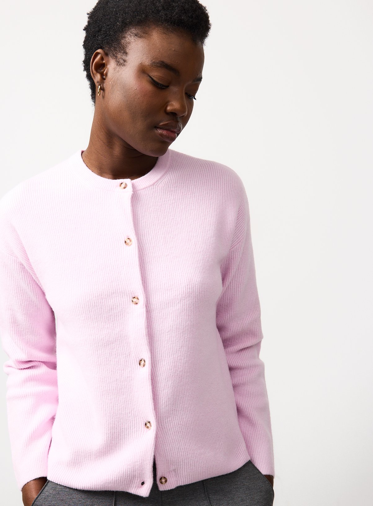 Cosy Yarn Button Up Boxy Cardigan