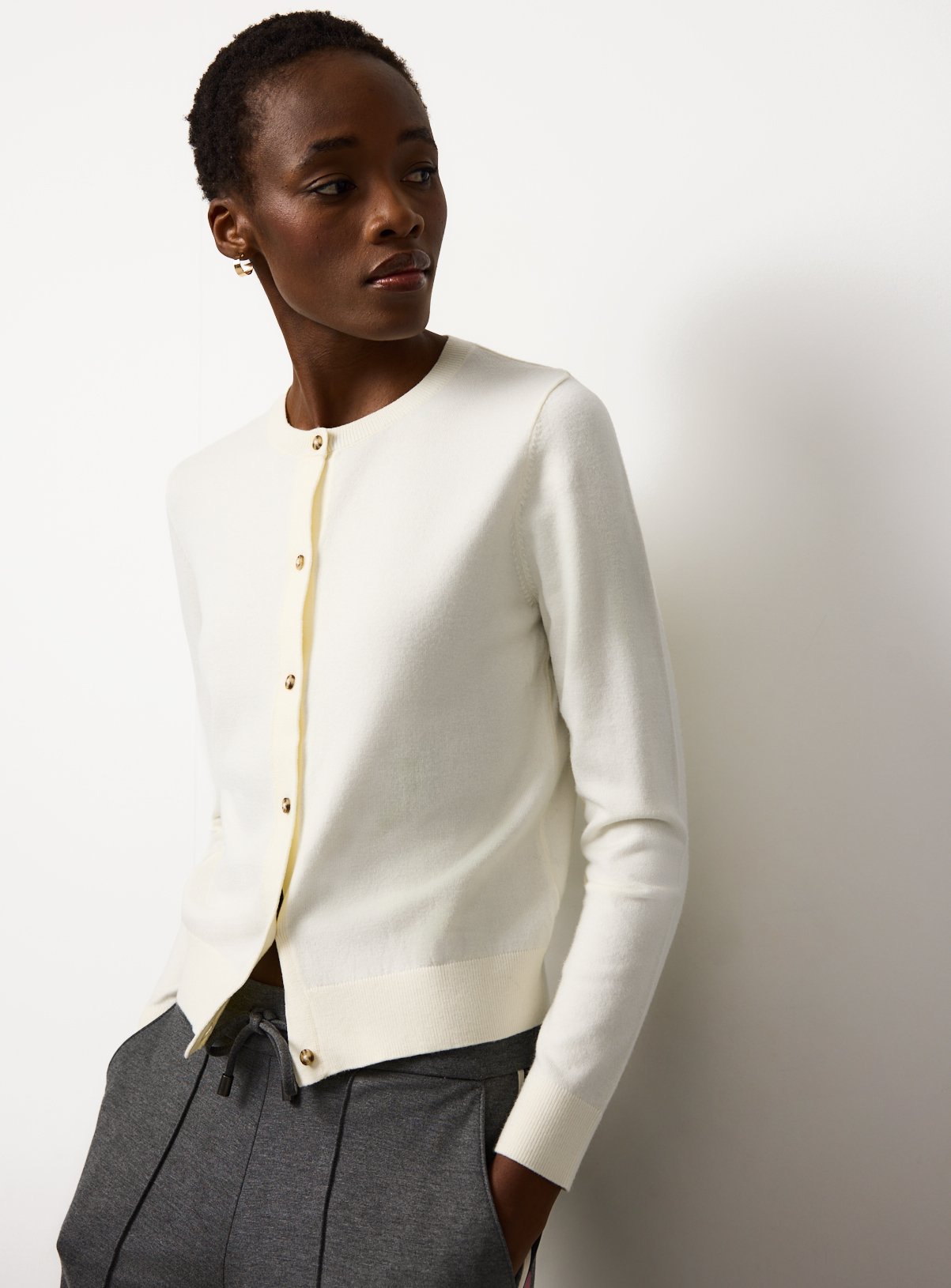 Soft Touch Button Cardigan 