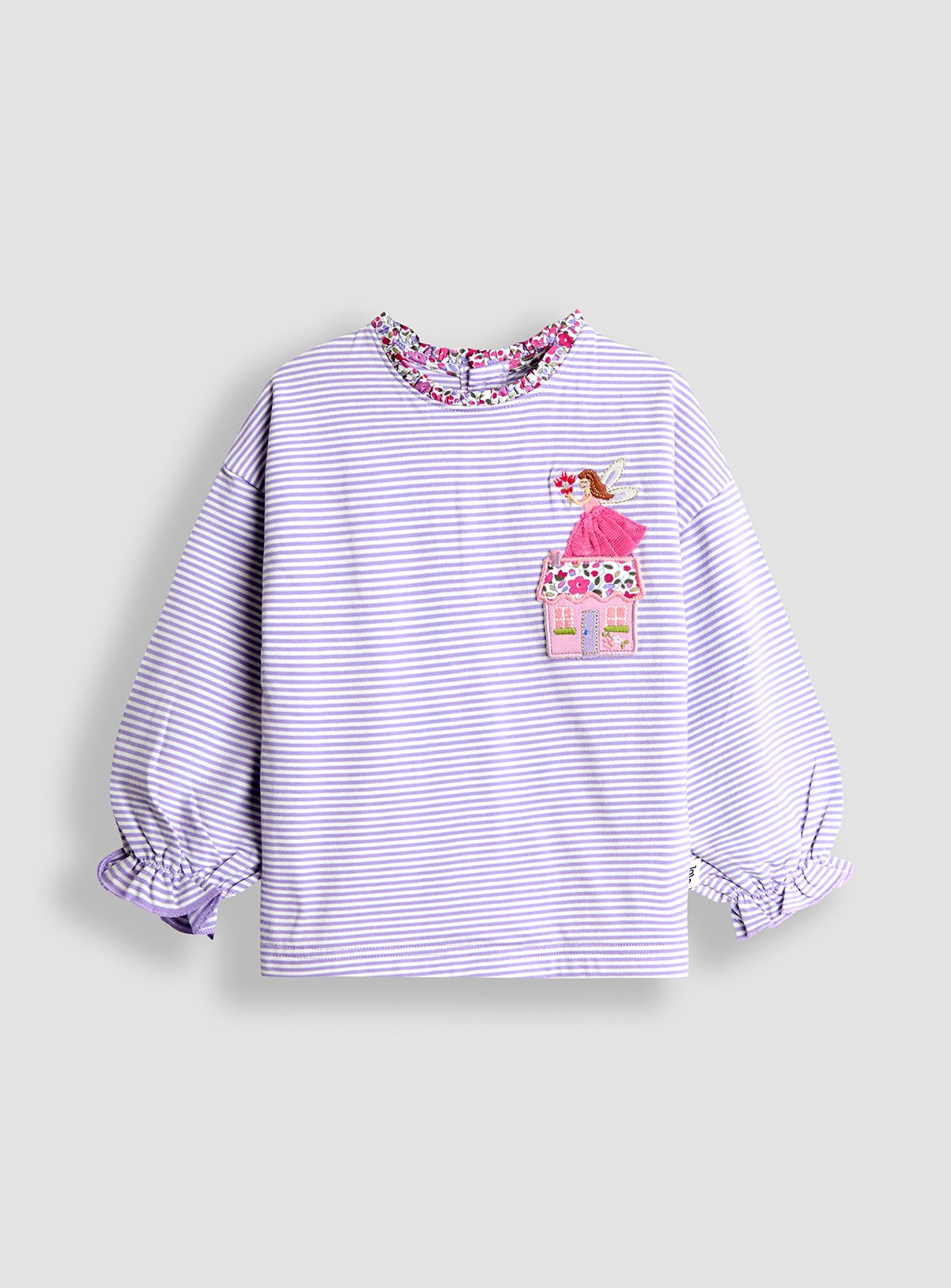 JOJO MAMAN BÉBÉ Fairy Frill Pocket Stripe Top 18-24 months