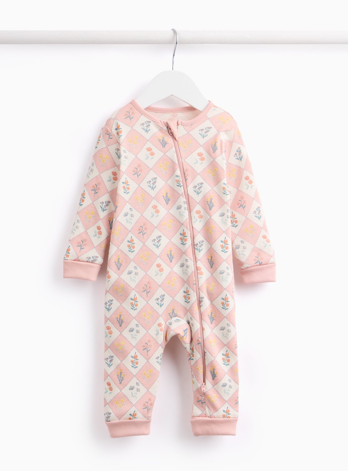 Mother's Day Floral Tile Print Sleepsuit Up to 3 mths