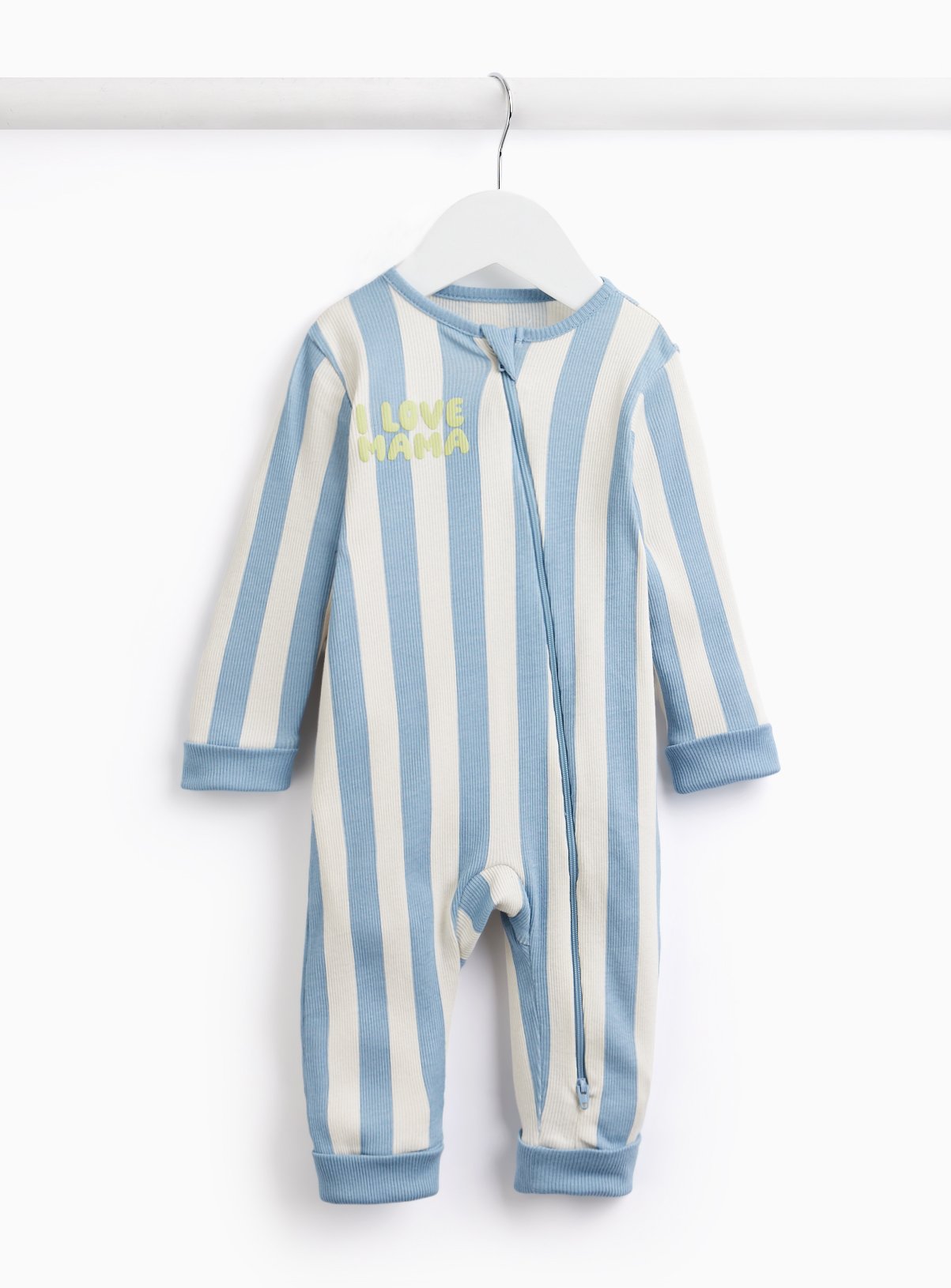 Mother's Day I Love Mama Striped Sleepsuit 3-6 months