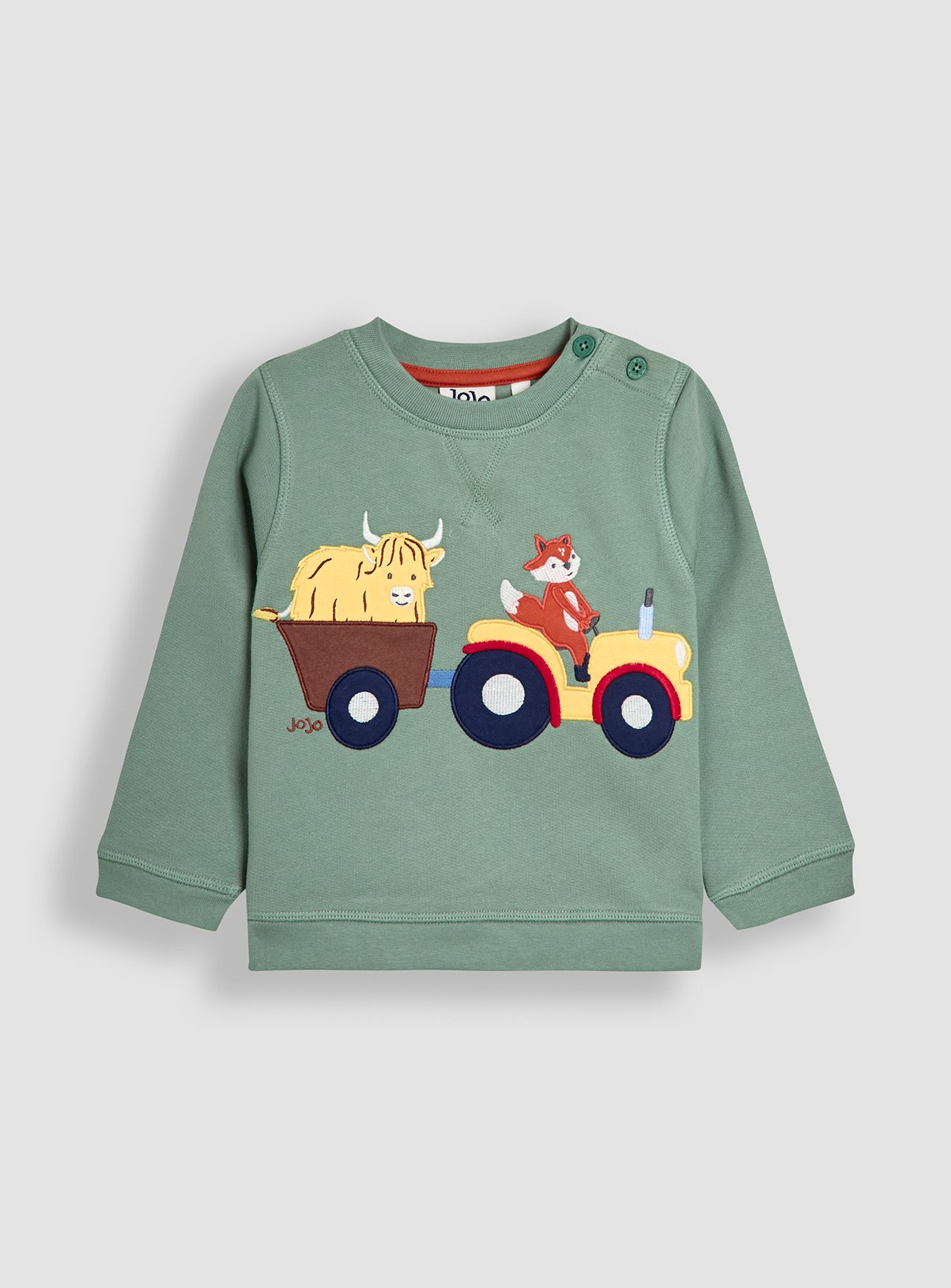 JOJO MAMAN BÉBÉ Tractor And Trailer Applique Sweatshirt