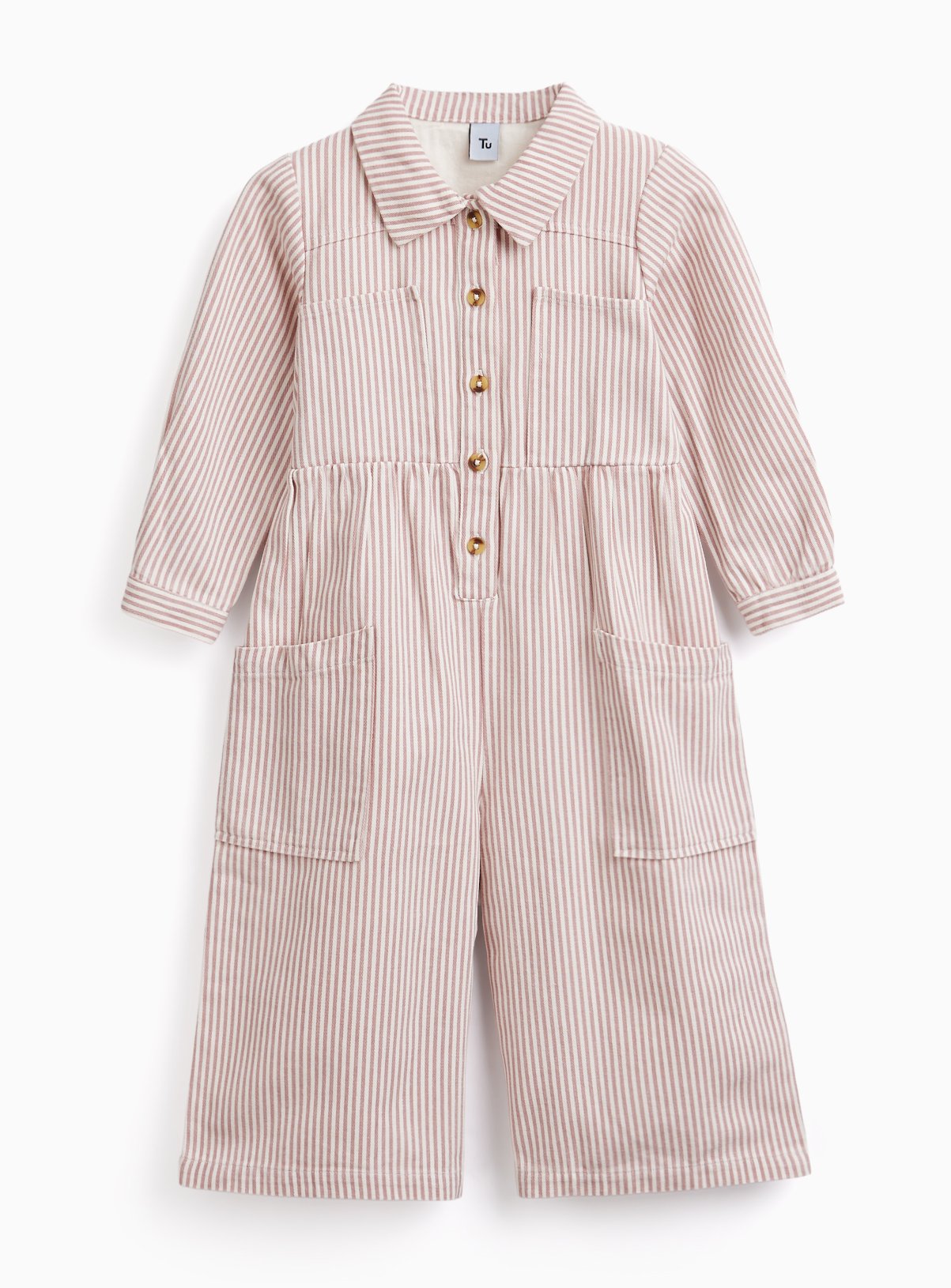 Cream Stripe Jumpsuit 