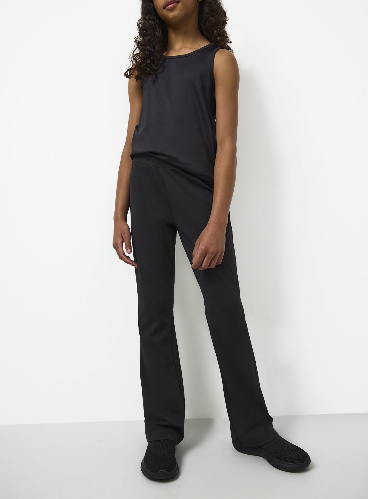 Black Wrap Front Flared Yoga Pants 16 years