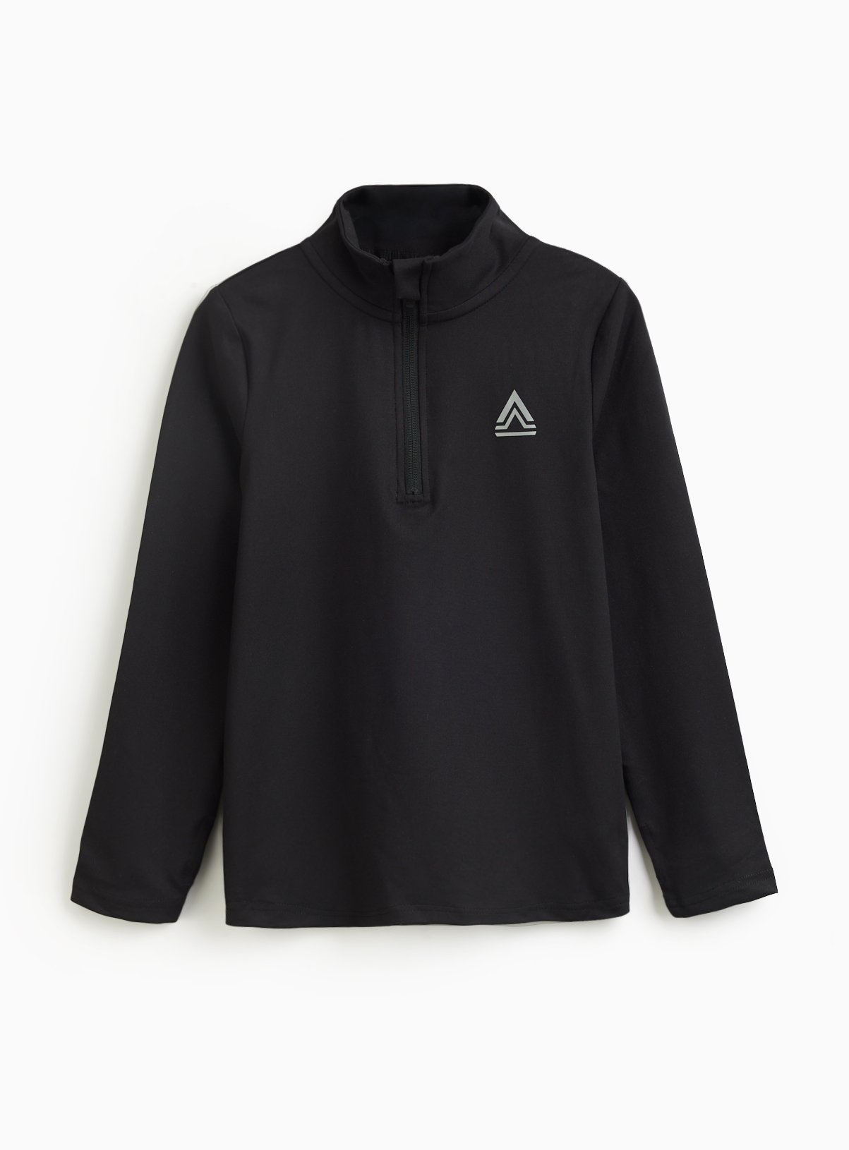 Black Half Zip Funnel Neck Active Sweatshirt 