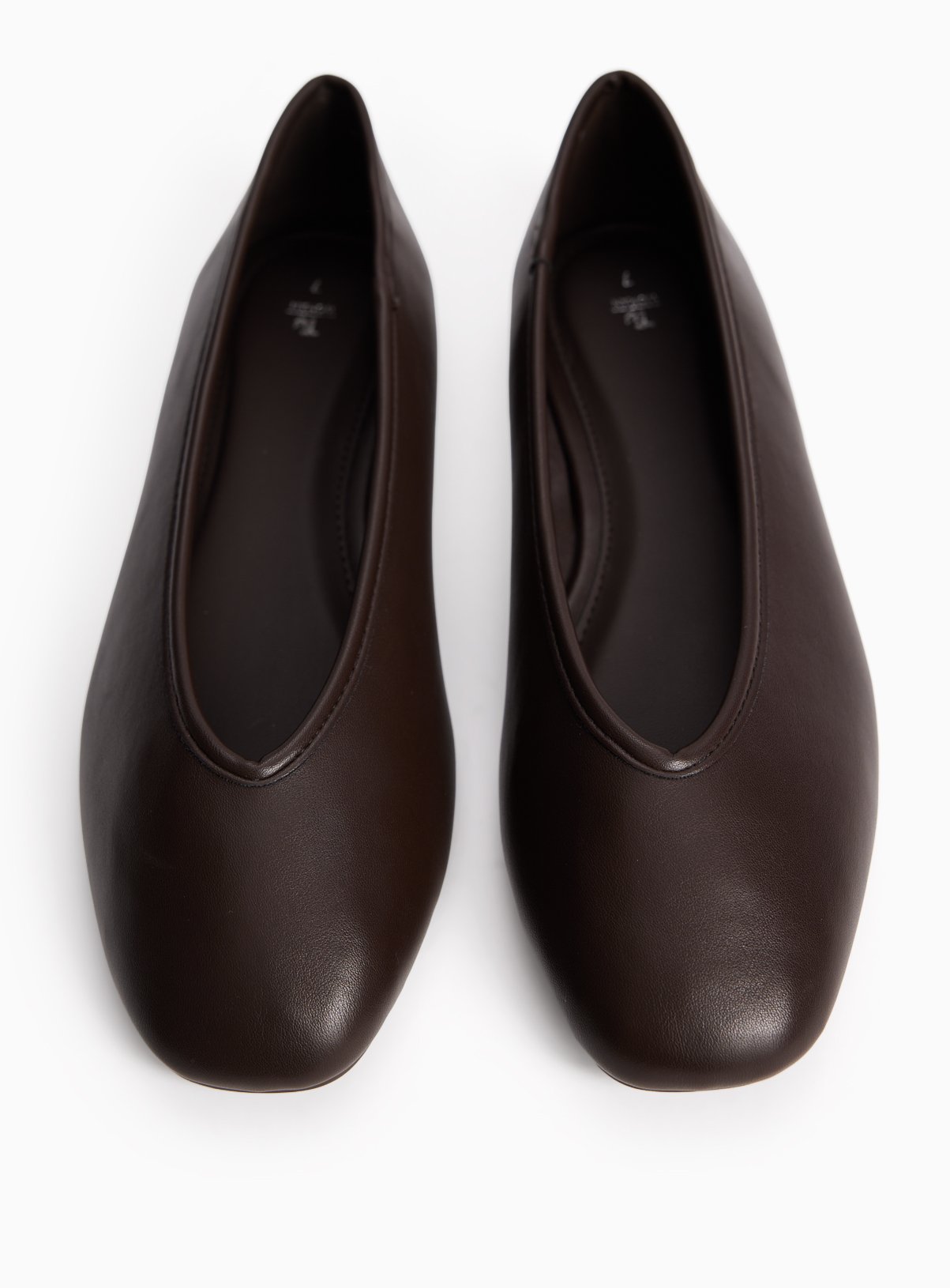 Brown High Vamp Ballerina Shoes