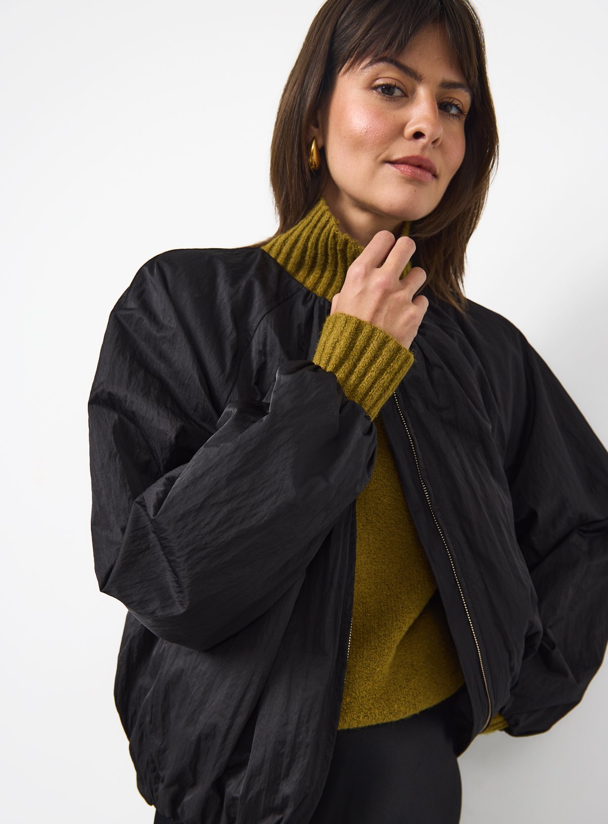 Bubble Hem Textured Jacket 