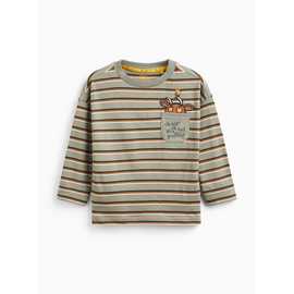 Green Striped Grufallo Long Sleeve T-Shirt