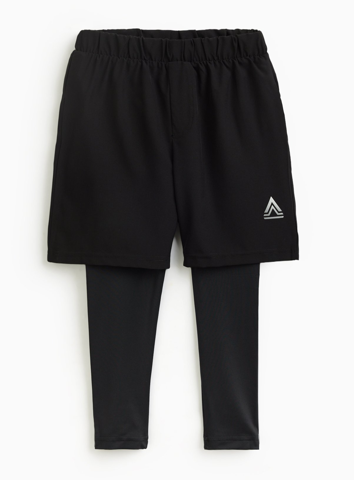 Black Active Shorts & Base Layer Set 