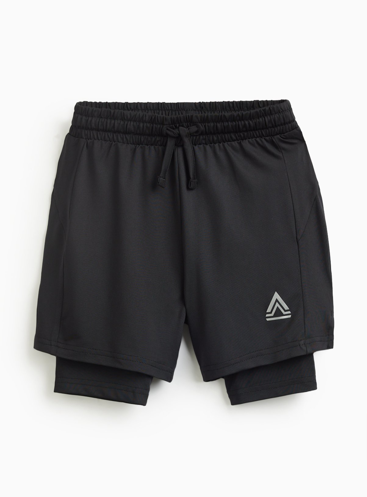Black Active Shorts & Base Shorts Set 