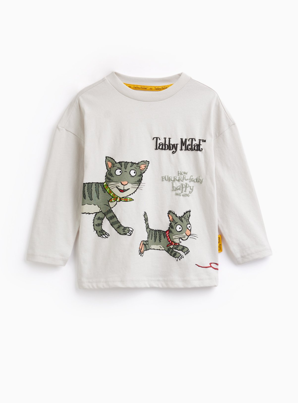 Grey Tabby McTat Long Sleeve Tee