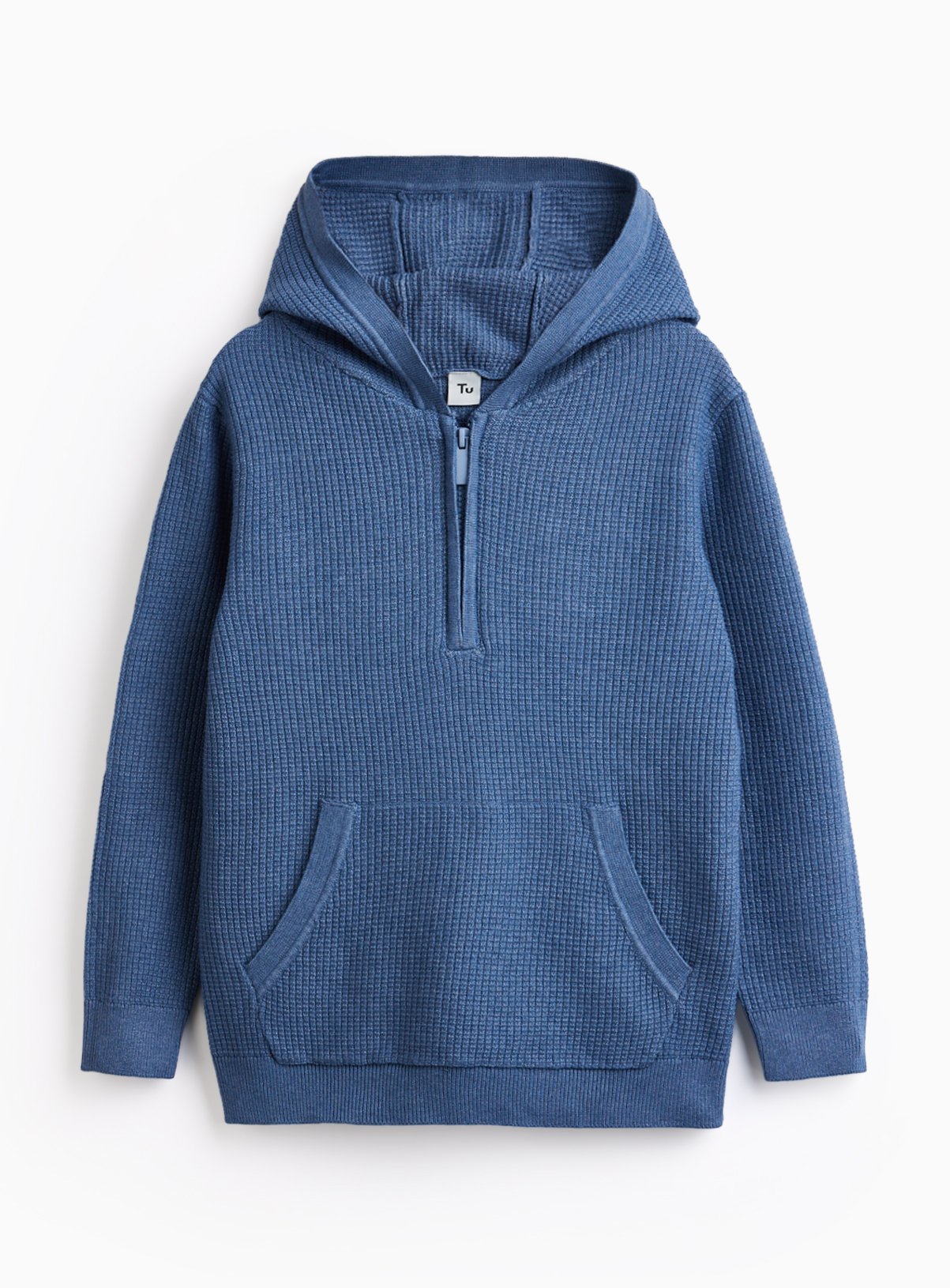 Stonewashed Knitted Hoodie 