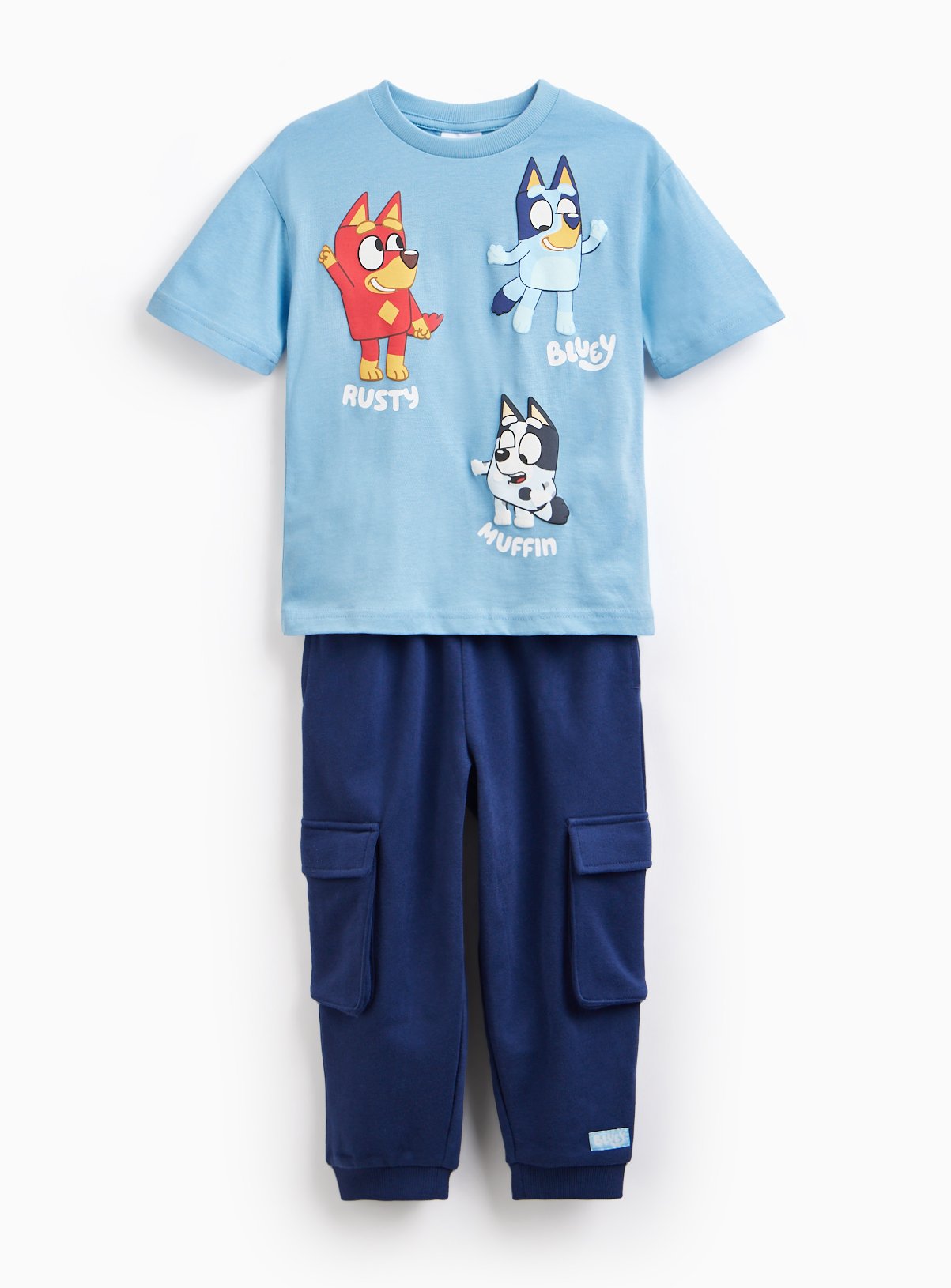 Bluey Character Print T Shirt & Jogger Set