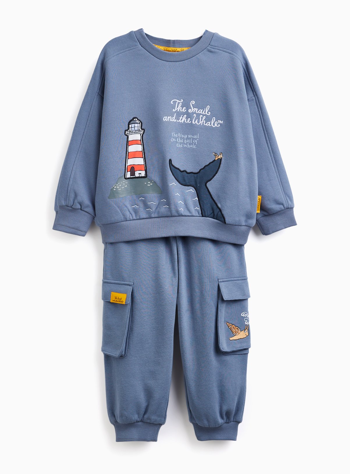 Blue The Snail & The Whale Sweat Set