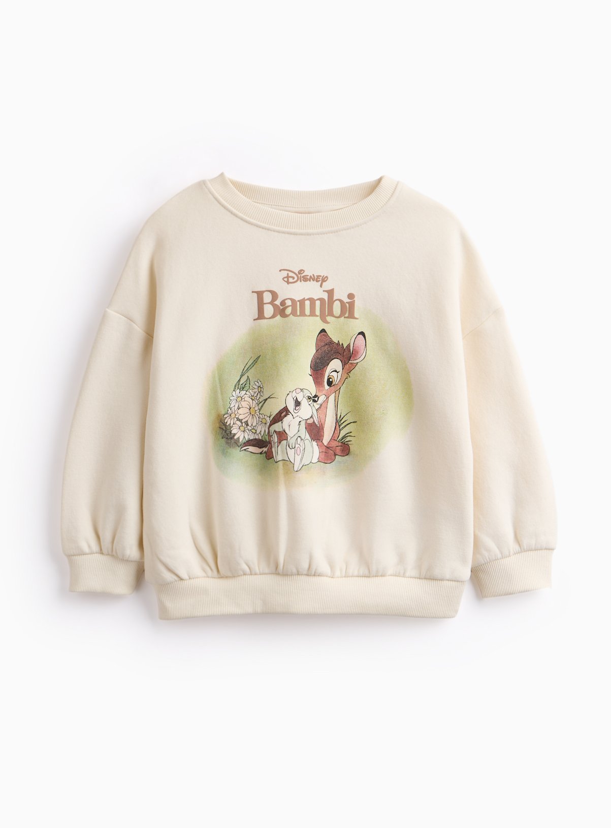 Cream Bambi Graphic Sweatshirt 