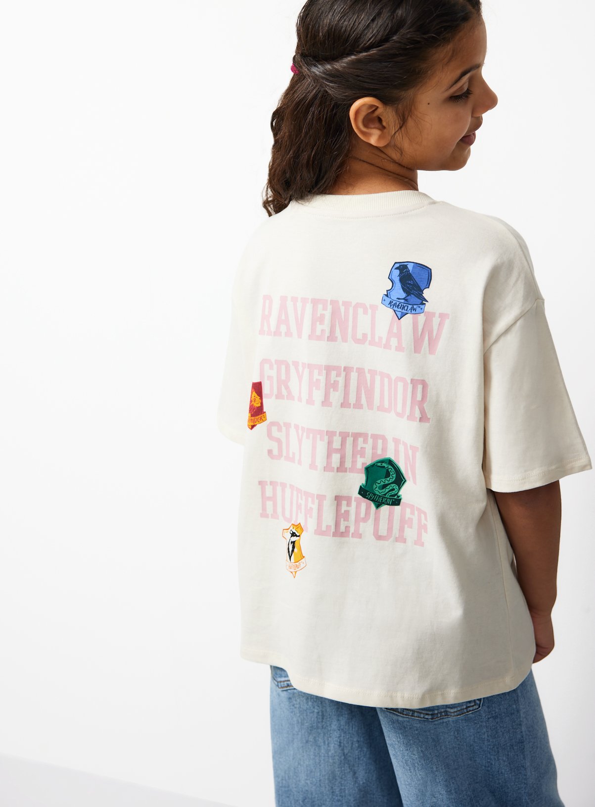 White Harry Potter Hogwarts Graphic T-Shirt 6 years