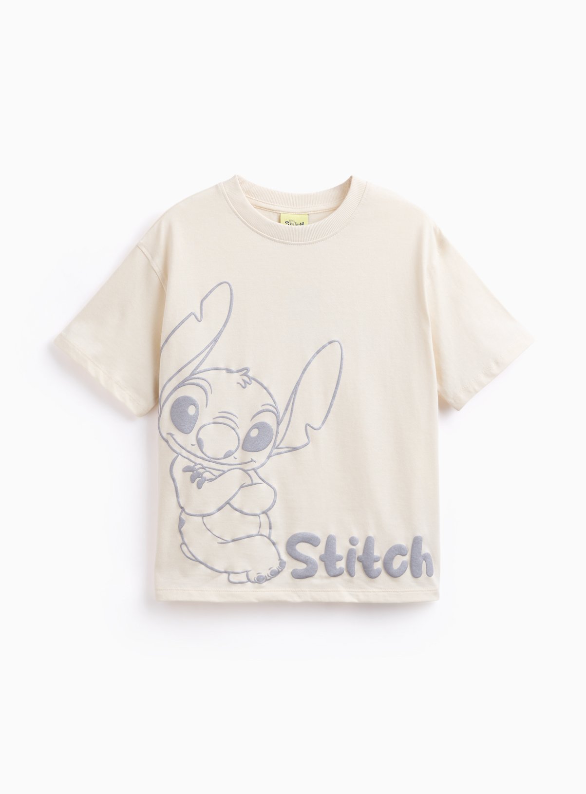 Cream Stitch Graphic T-Shirt