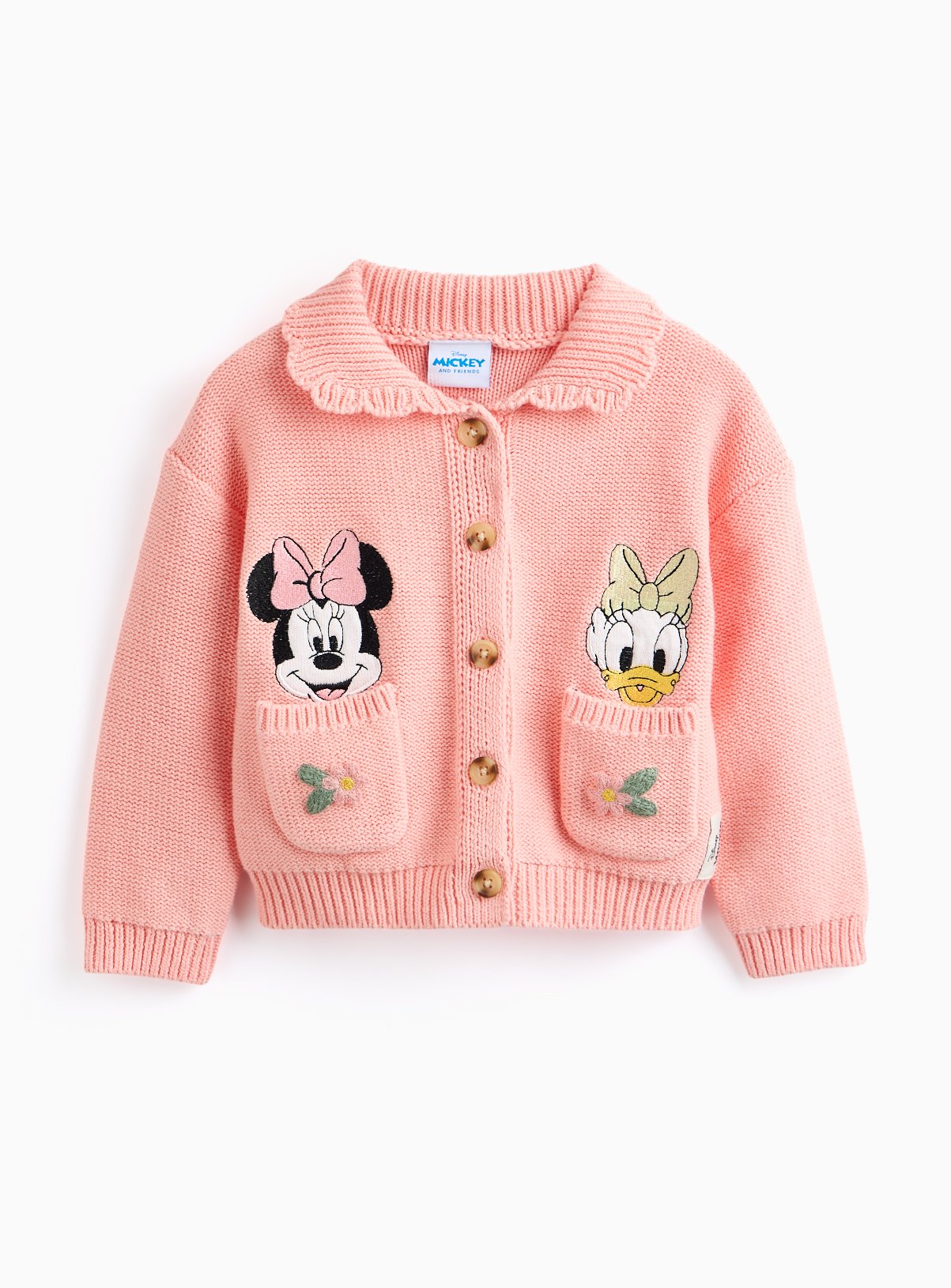 Pink Minnie & Daisy Print Cardigan 