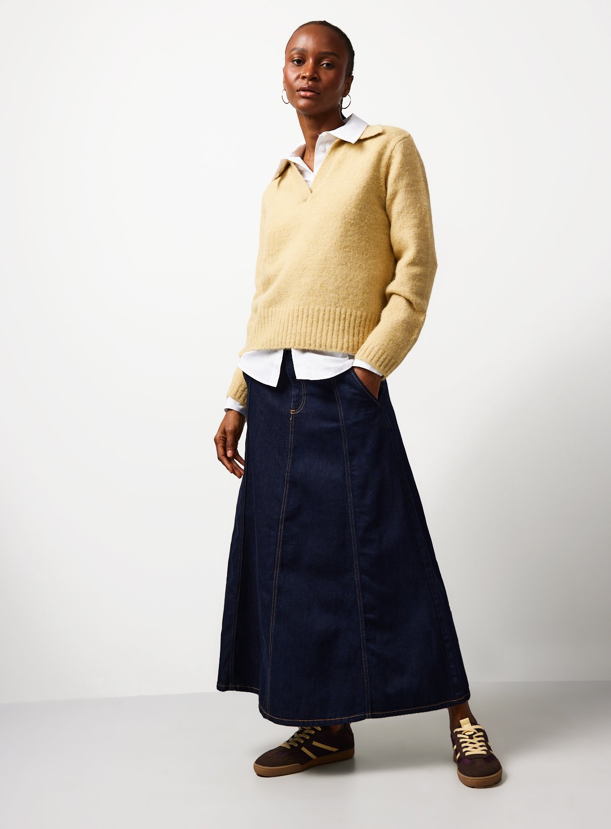 A-Line Denim Co-ord Skirt 