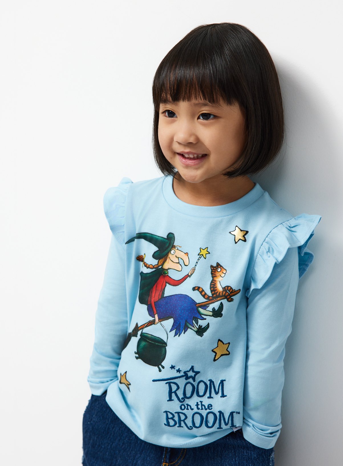 Blue Room On The Broom Graphic Long Sleeve Tee