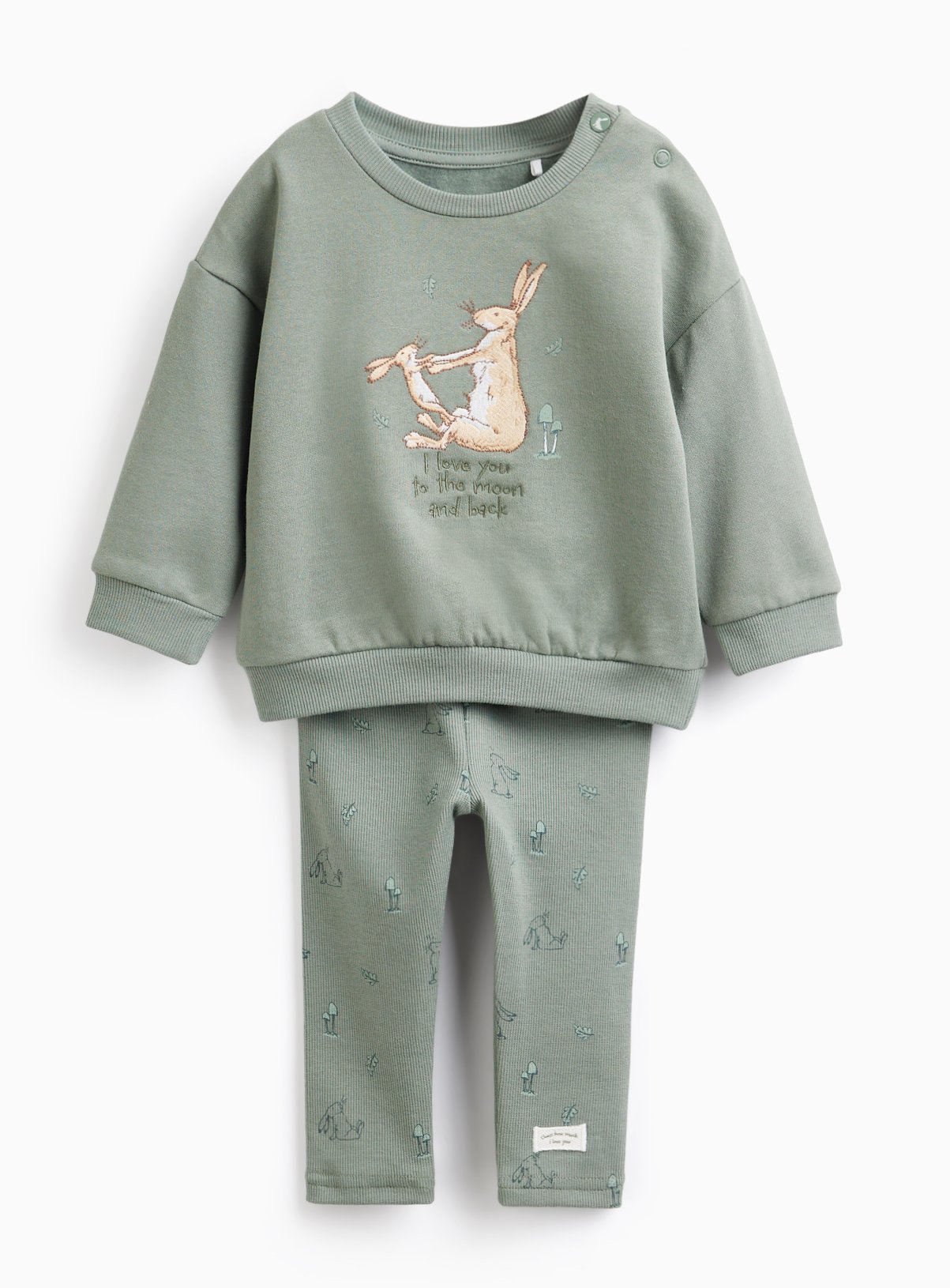 Green Guess How Much I Love You Sweat Set Up to 3 mths