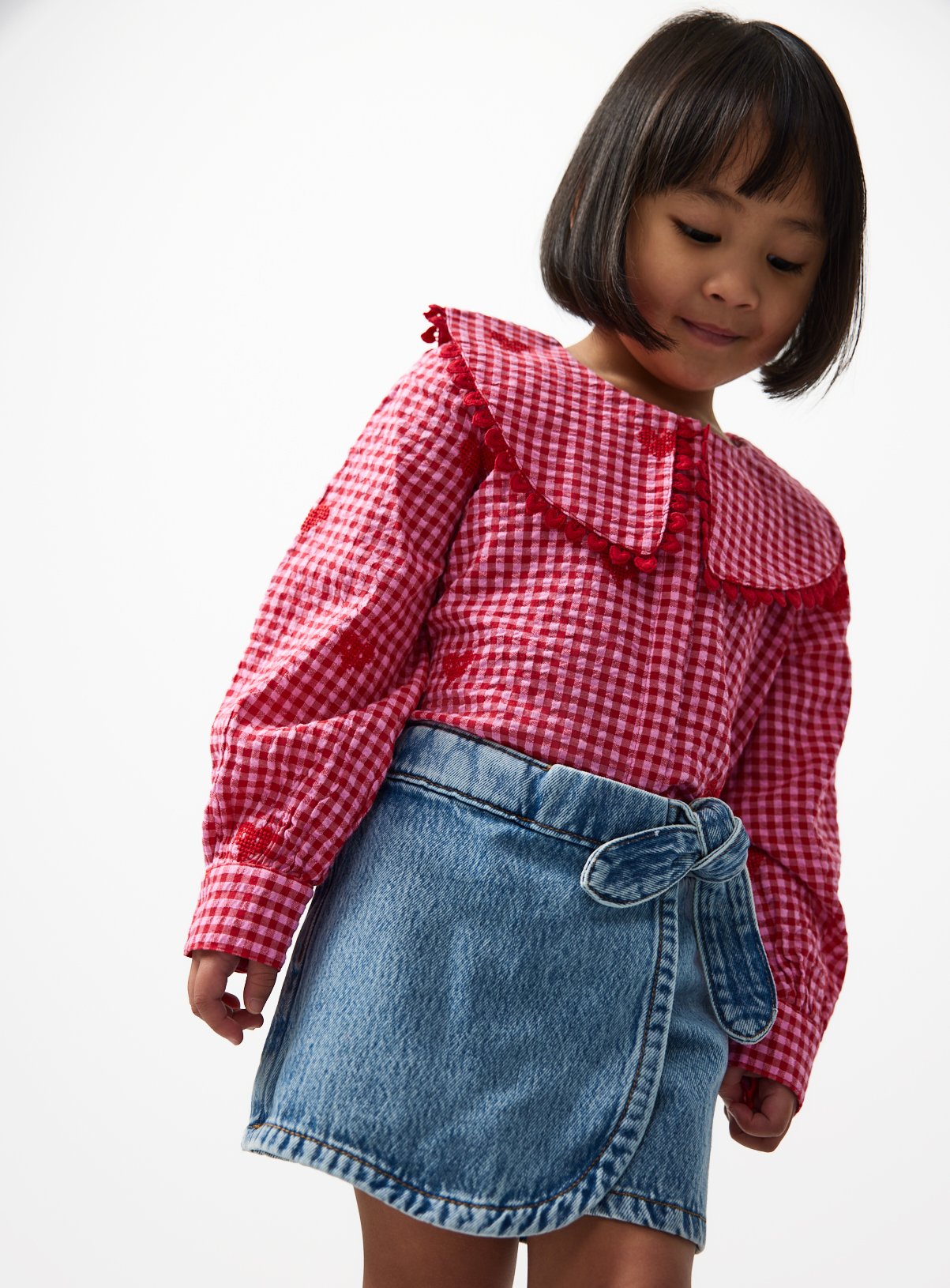 Mid Blue Denim Skort 